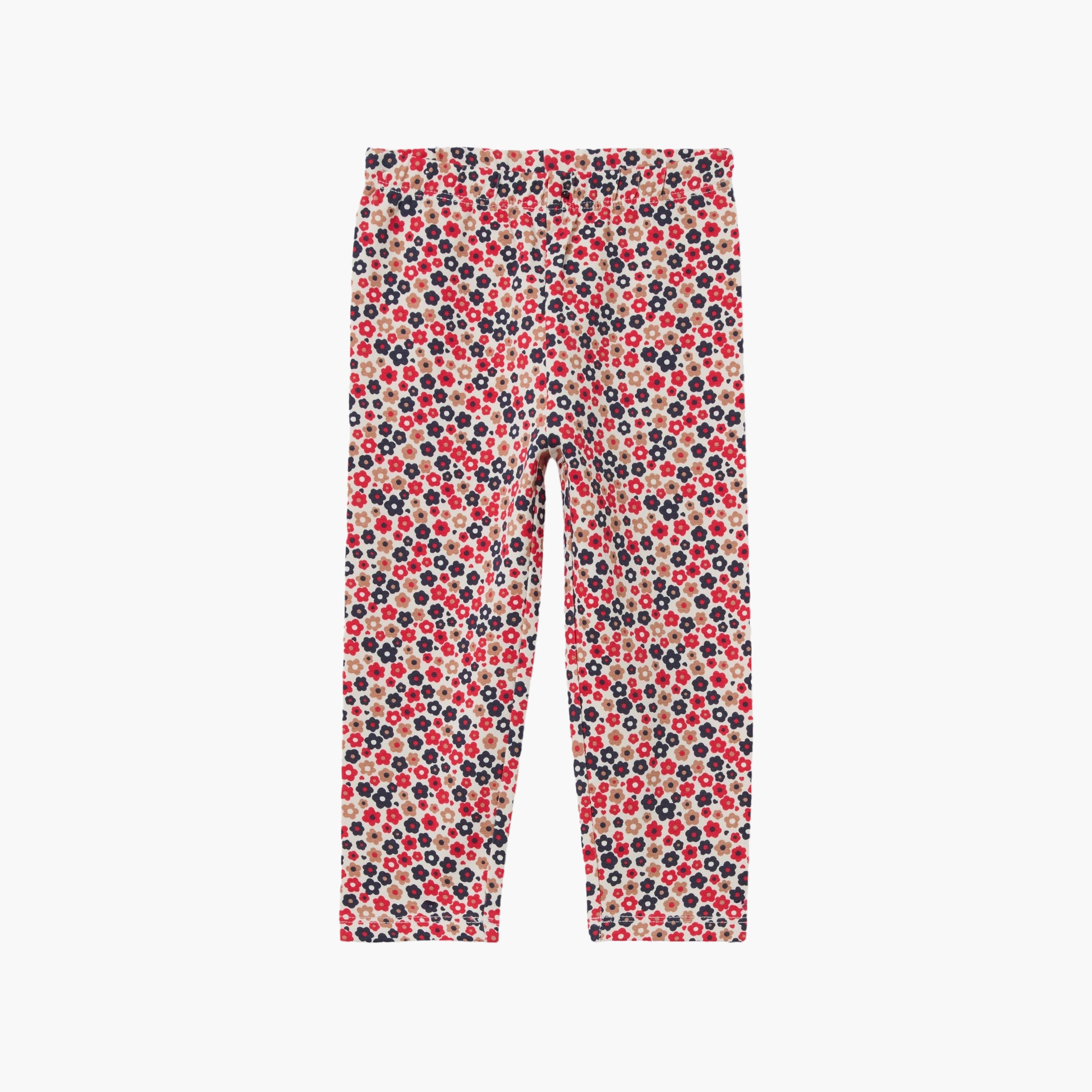 ليجنز مطبوع بنقشة "فلورال" وخصر مطاطي من اوه في اس-baby-girls-clothing-bottoms-leggings-image-1