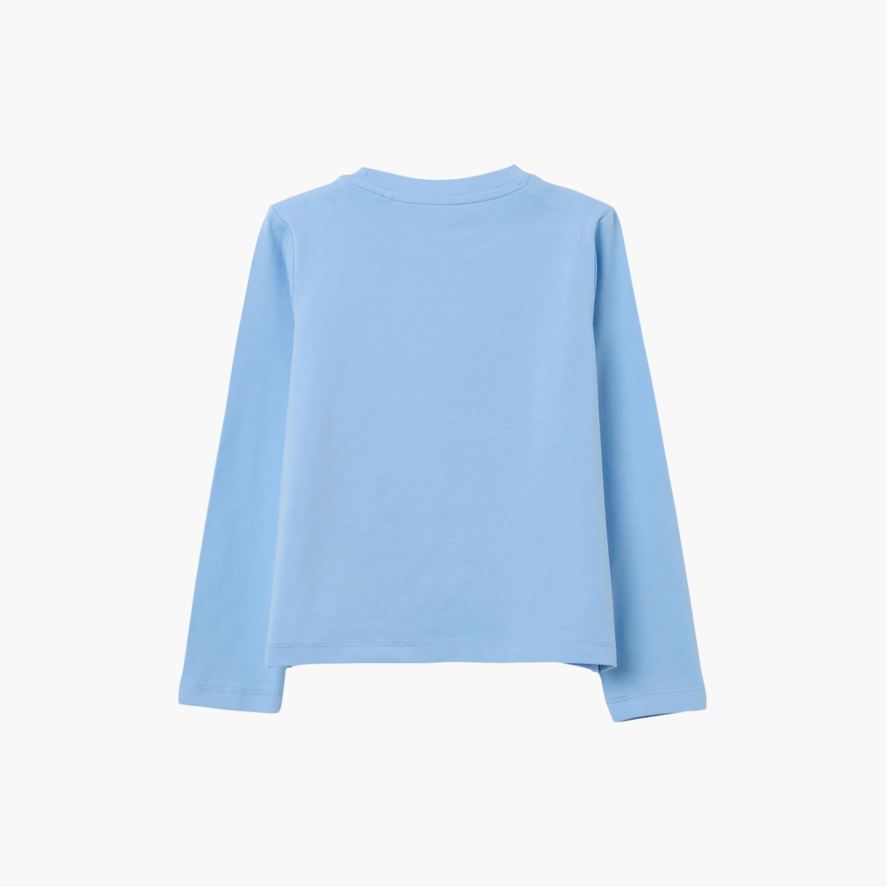 بلوزة قطن سادة مطرزة بدون أكمام من اوه في اس-girls-clothing-blousesandshirts-image-2