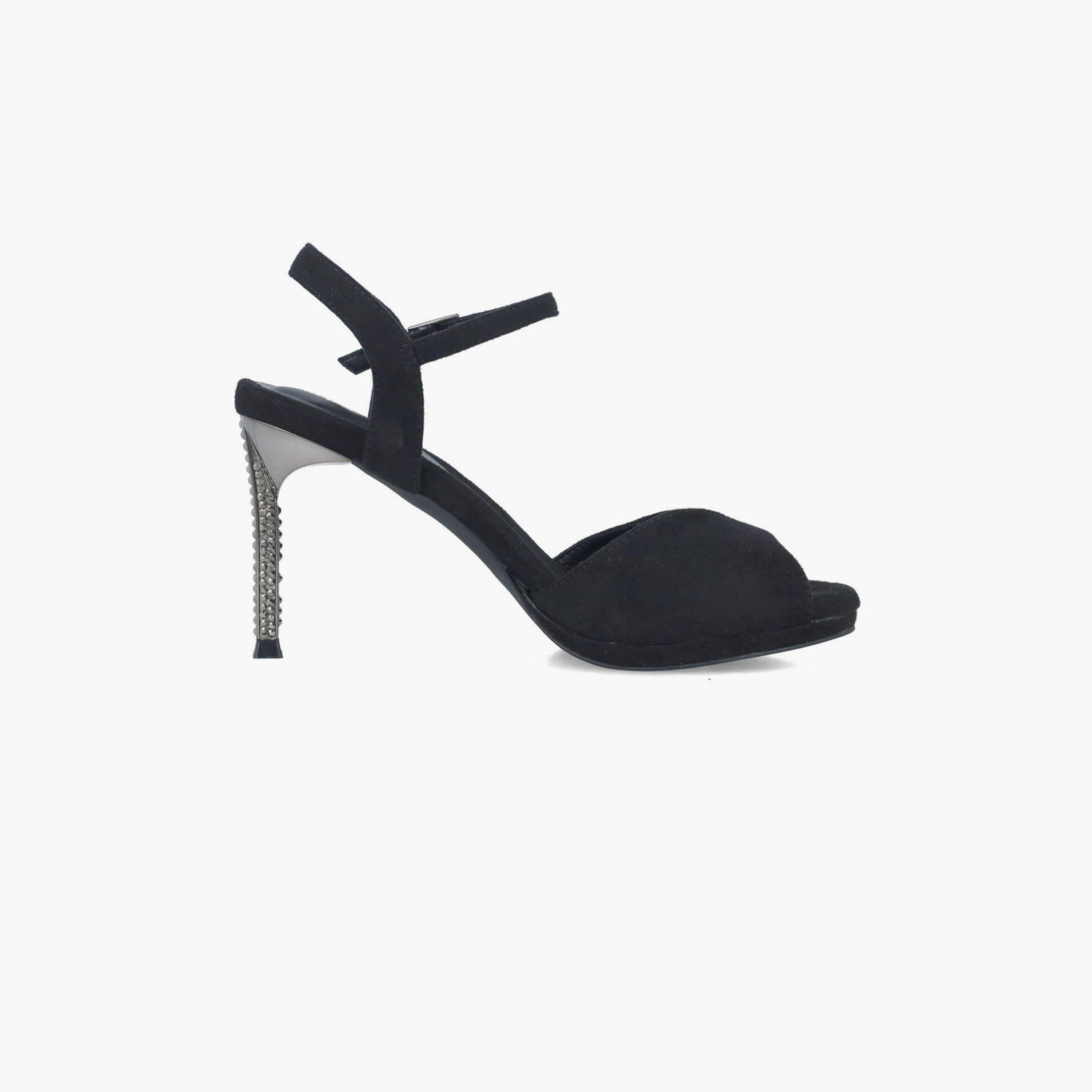 Menbur Women's Metallic Strap Sandals with Embellishment | 24473-women-shoes-heels-image-2