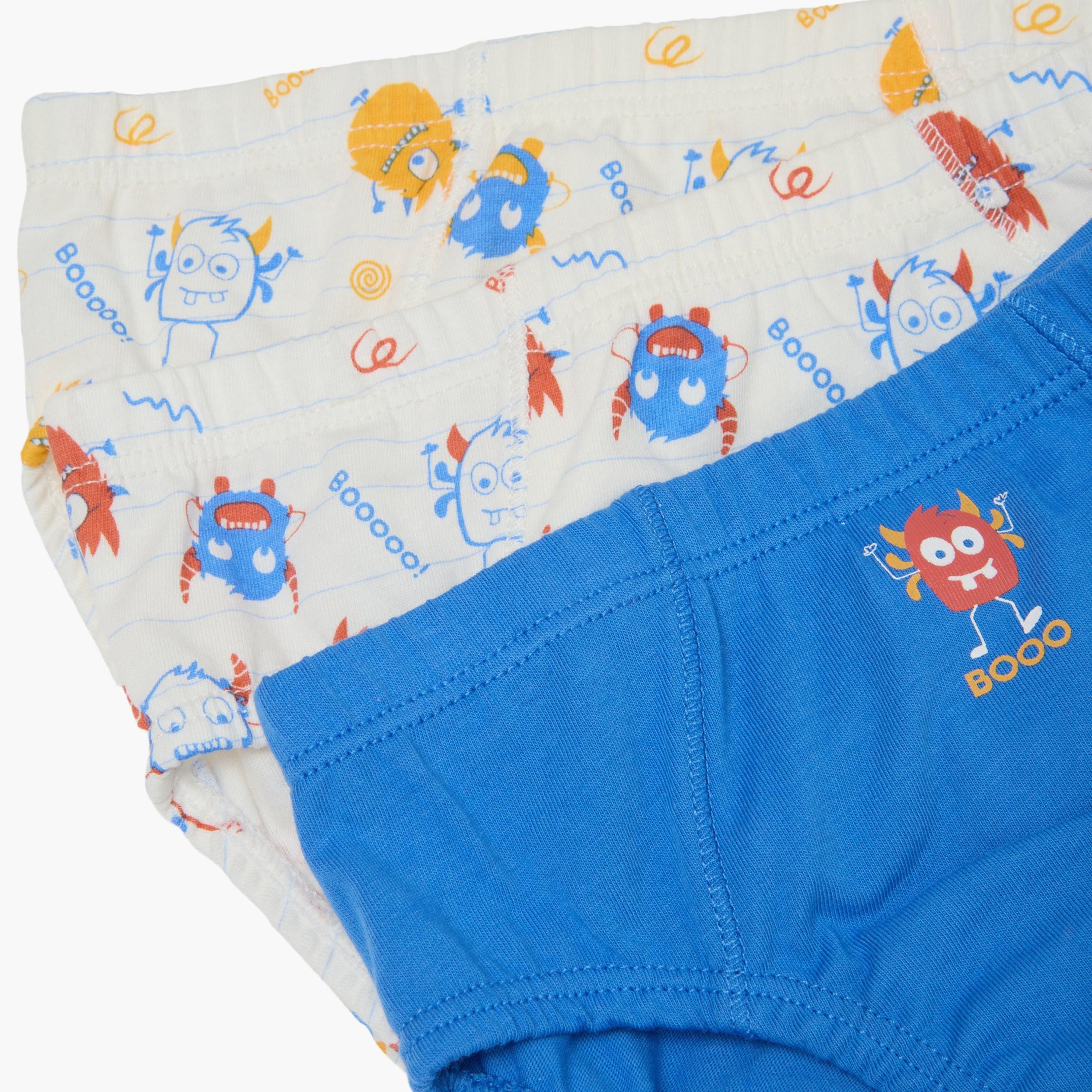 طقم ملابس داخلية قطن 5 قطع من اوه في اس-boys-clothing-innerwear-boxersandbriefs-image-4
