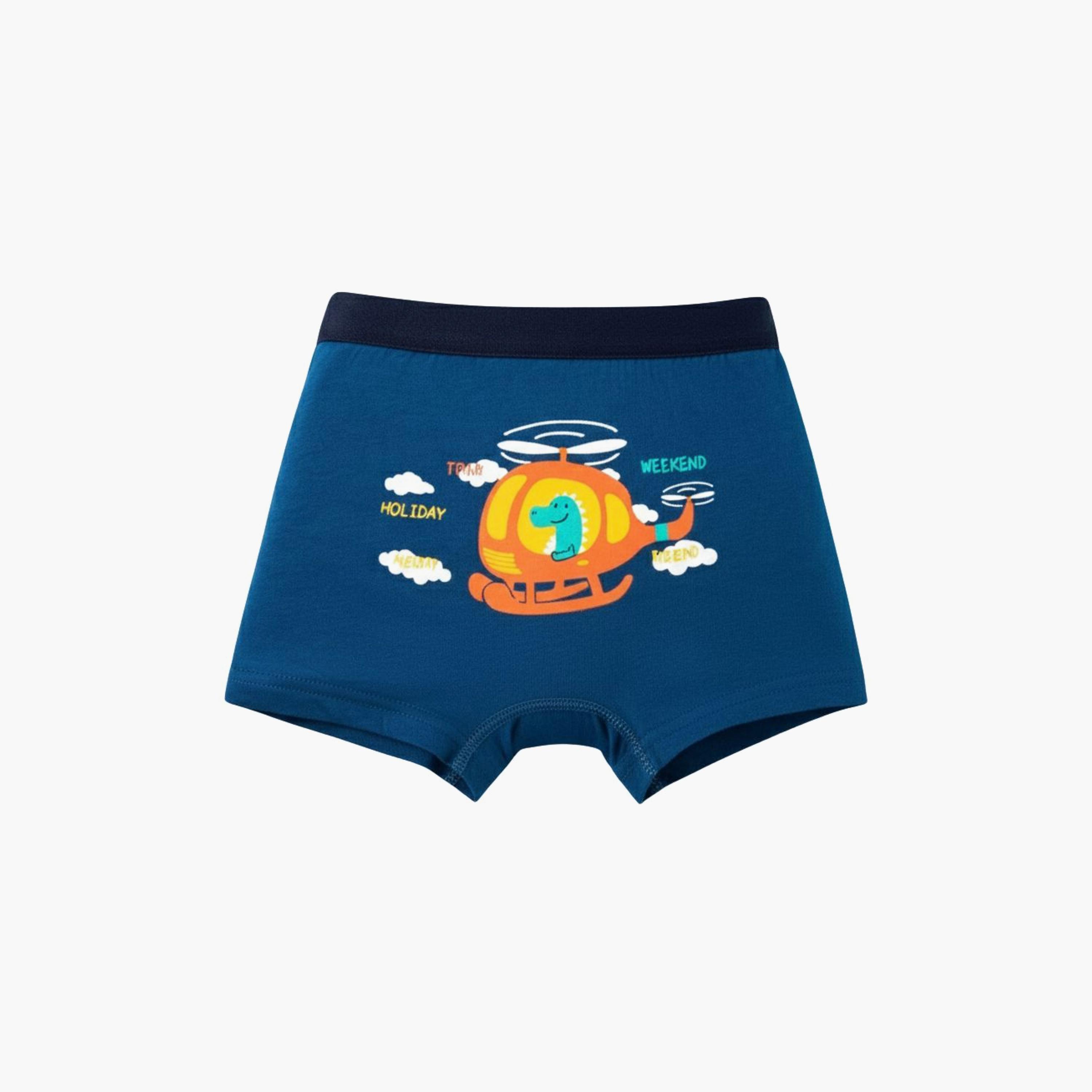 Babyqlo 4-Piece Cotton Dino Print Boxer Set-boys-clothing-innerwear-boxersandbriefs-image-2