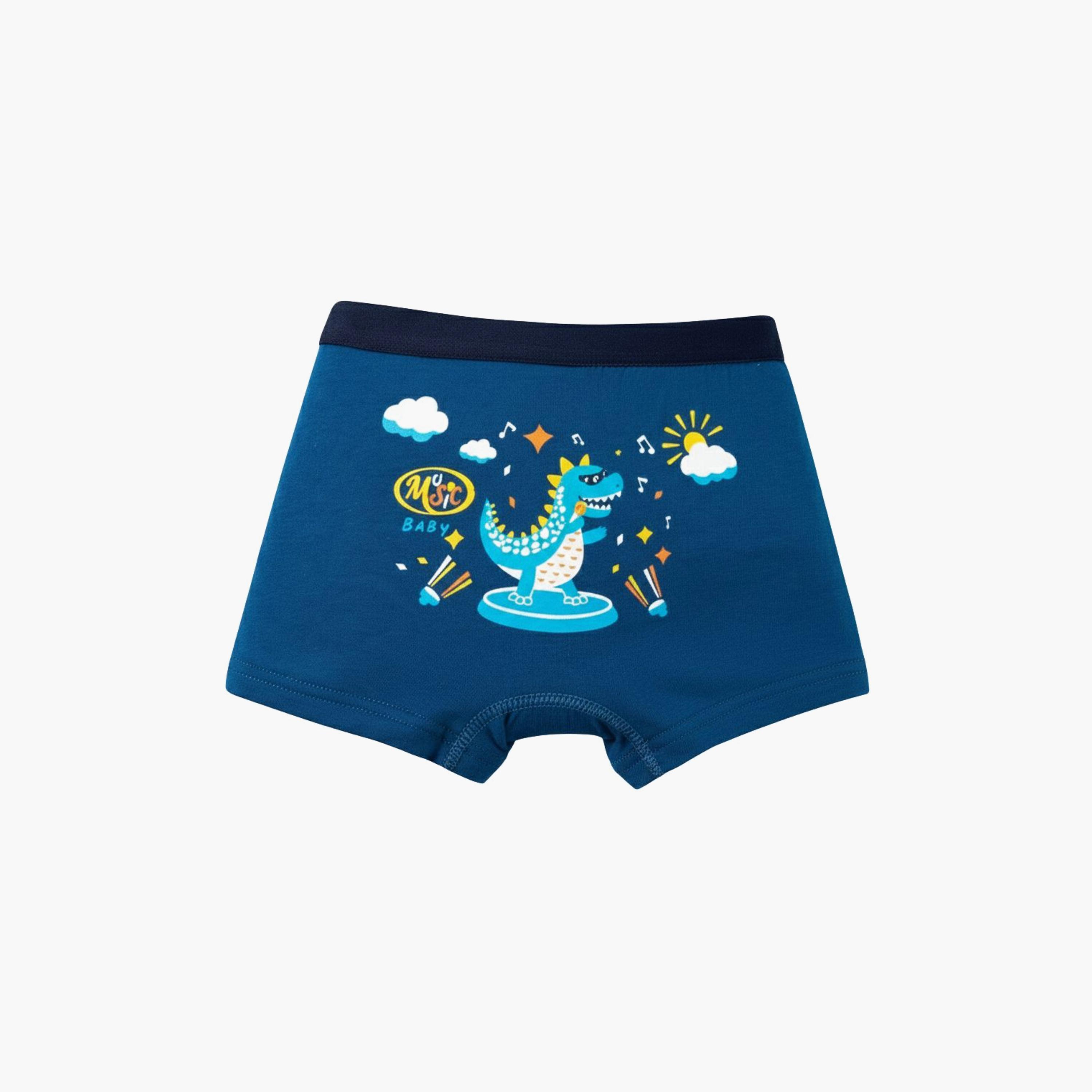 Babyqlo 4-Piece Cotton Dino Print Boxer Set-boys-clothing-innerwear-boxersandbriefs-image-3