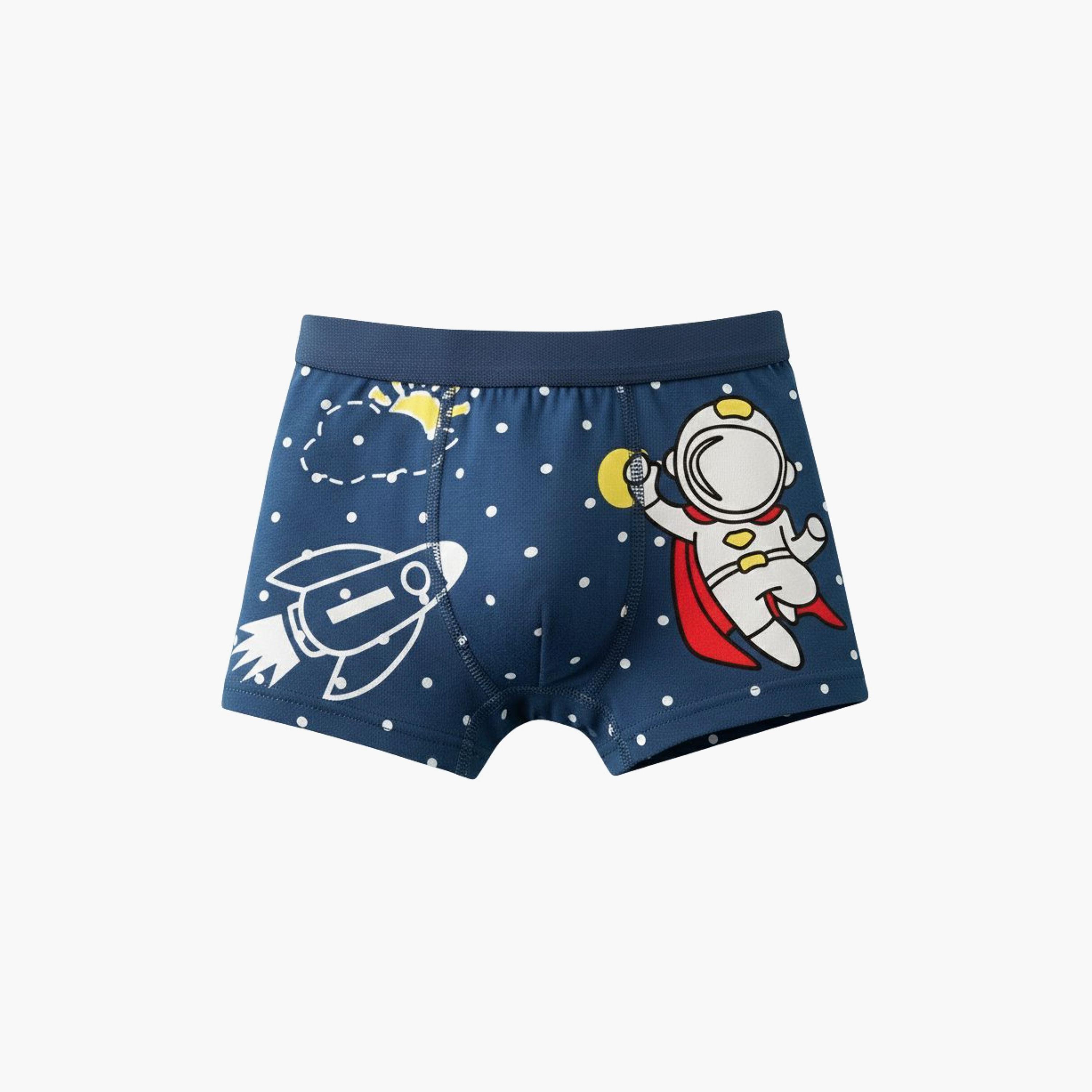 Babyqlo 4-Piece Cotton Space Astronaut Boxer Set-boys-clothing-innerwear-boxersandbriefs-image-2