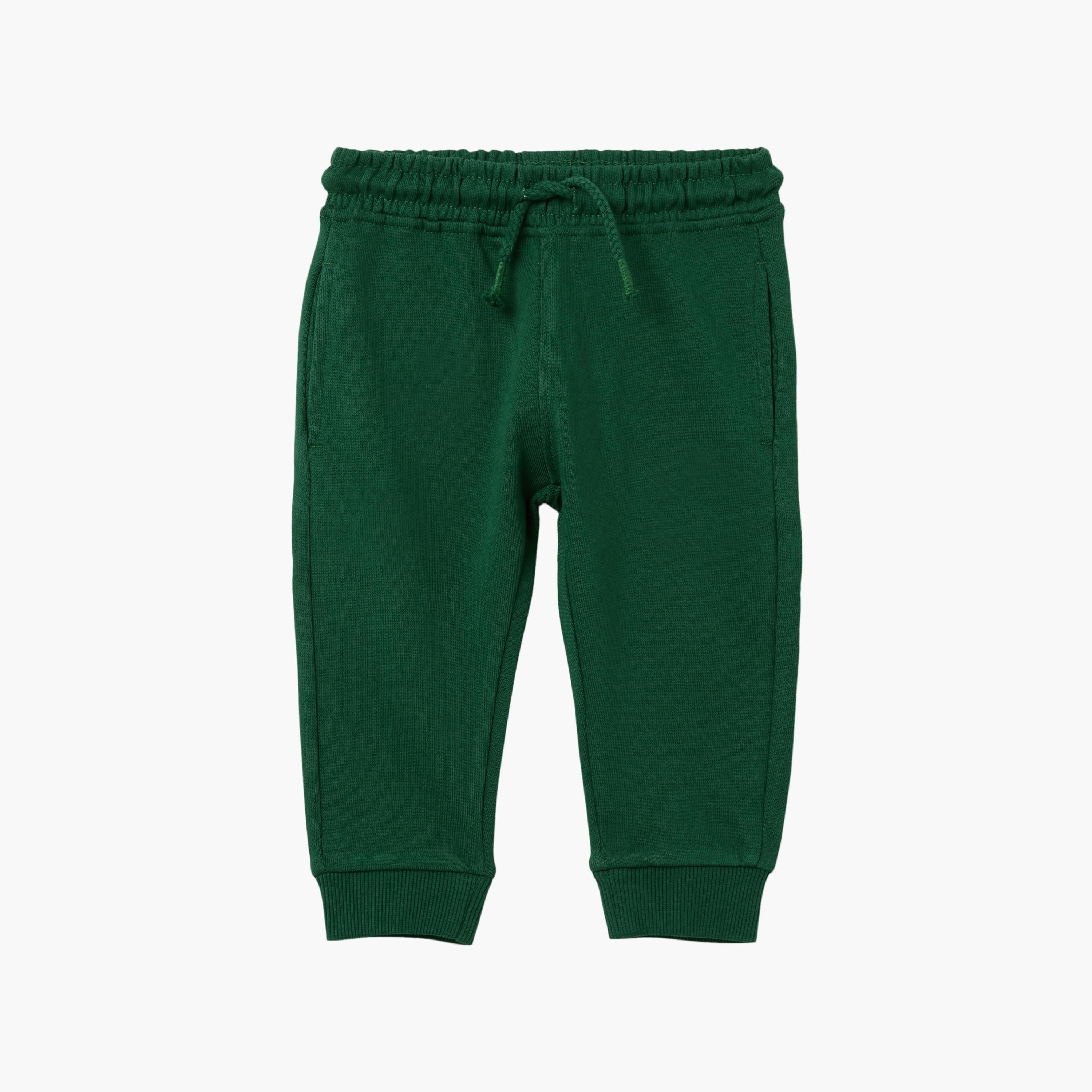 OVS Solid Elasticated Drawstring Joggers-baby-boys-clothing-bottoms-joggersandtrackpants-image-1