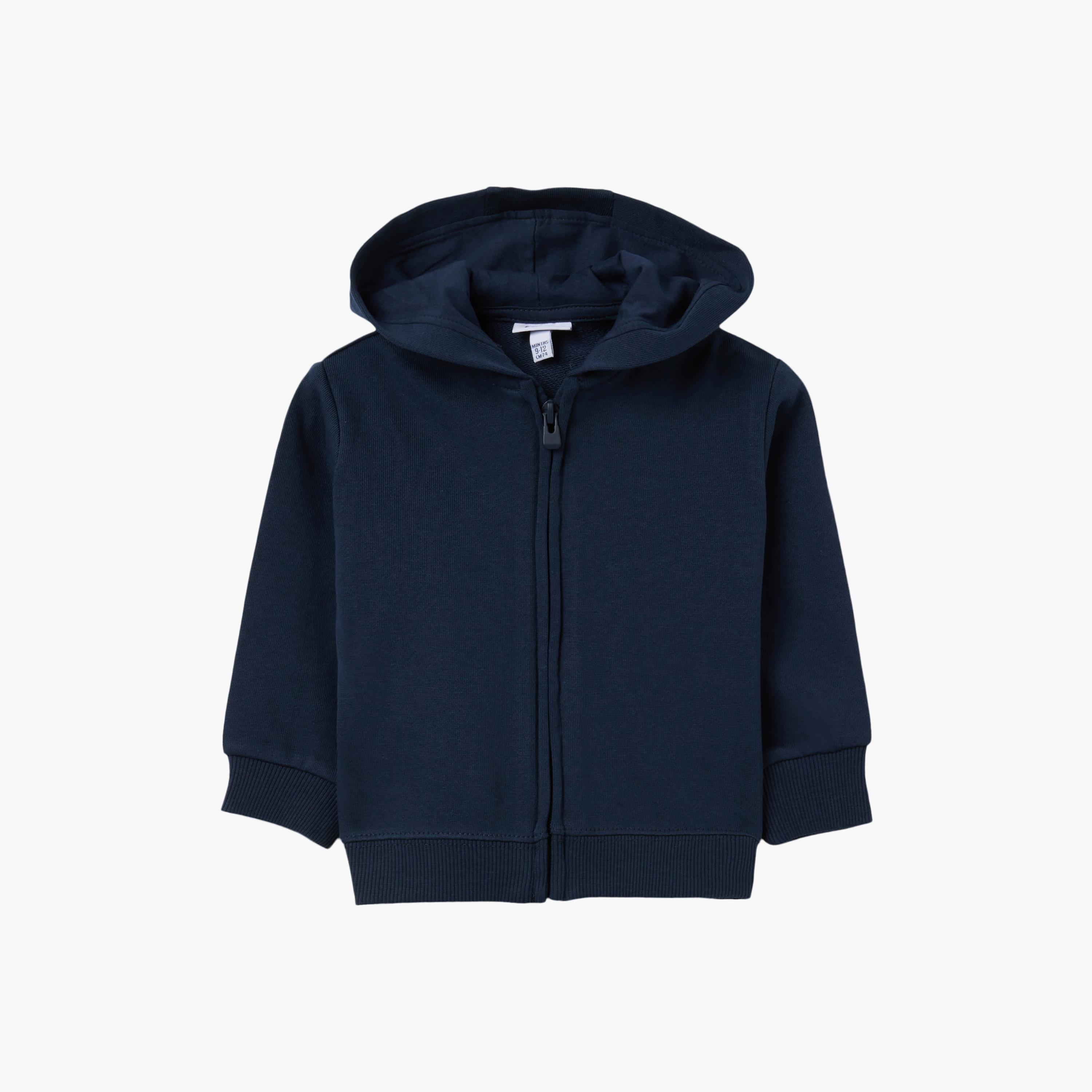 OVS Solid Zip Through Hoodie-baby-boys-clothing-sweatshirts-image-1