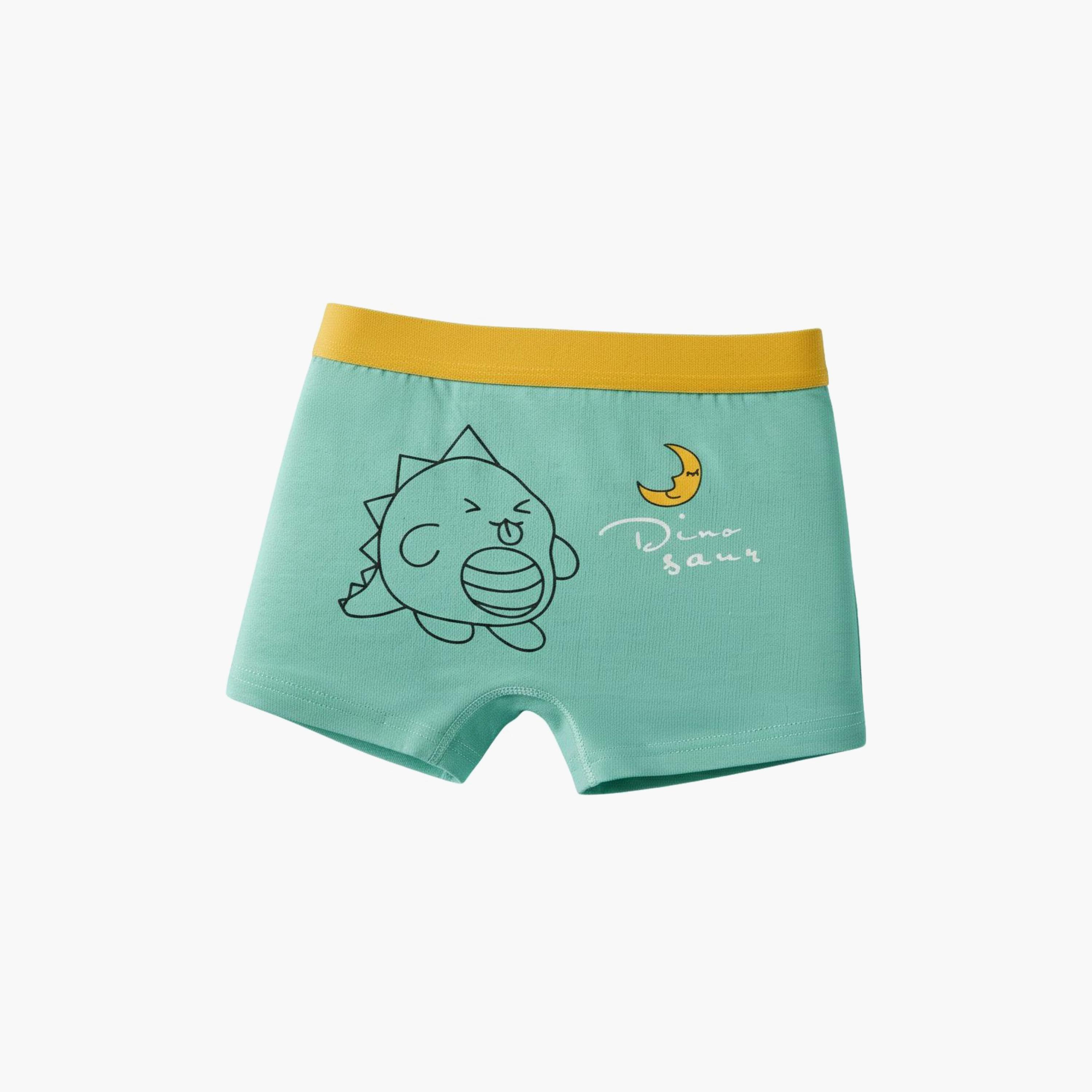 Babyqlo 4-Piece Cotton Cute Dinosaur Boxer Set-boys-clothing-innerwear-boxersandbriefs-image-2