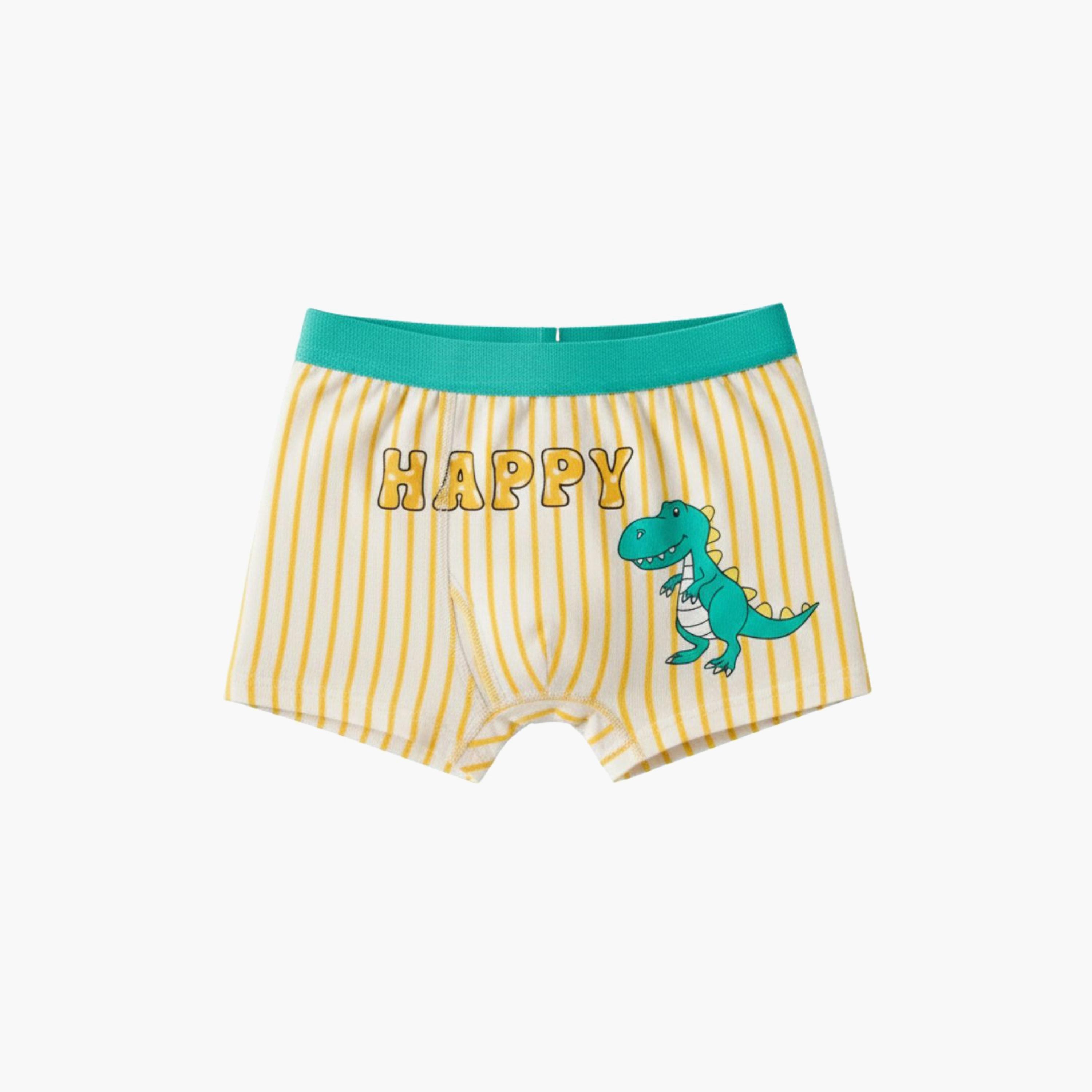 Babyqlo 4-Piece Cotton Cute Dinosaur Boxer Set-boys-clothing-innerwear-boxersandbriefs-image-3