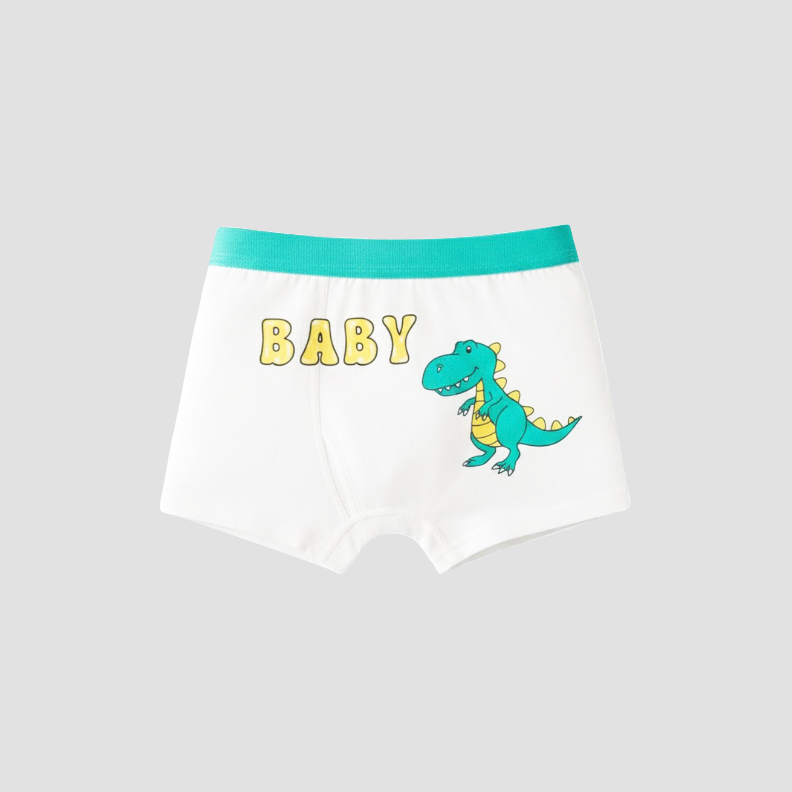 Babyqlo 4-Piece Cotton Cute Dinosaur Boxer Set-boys-clothing-innerwear-boxersandbriefs-image-4