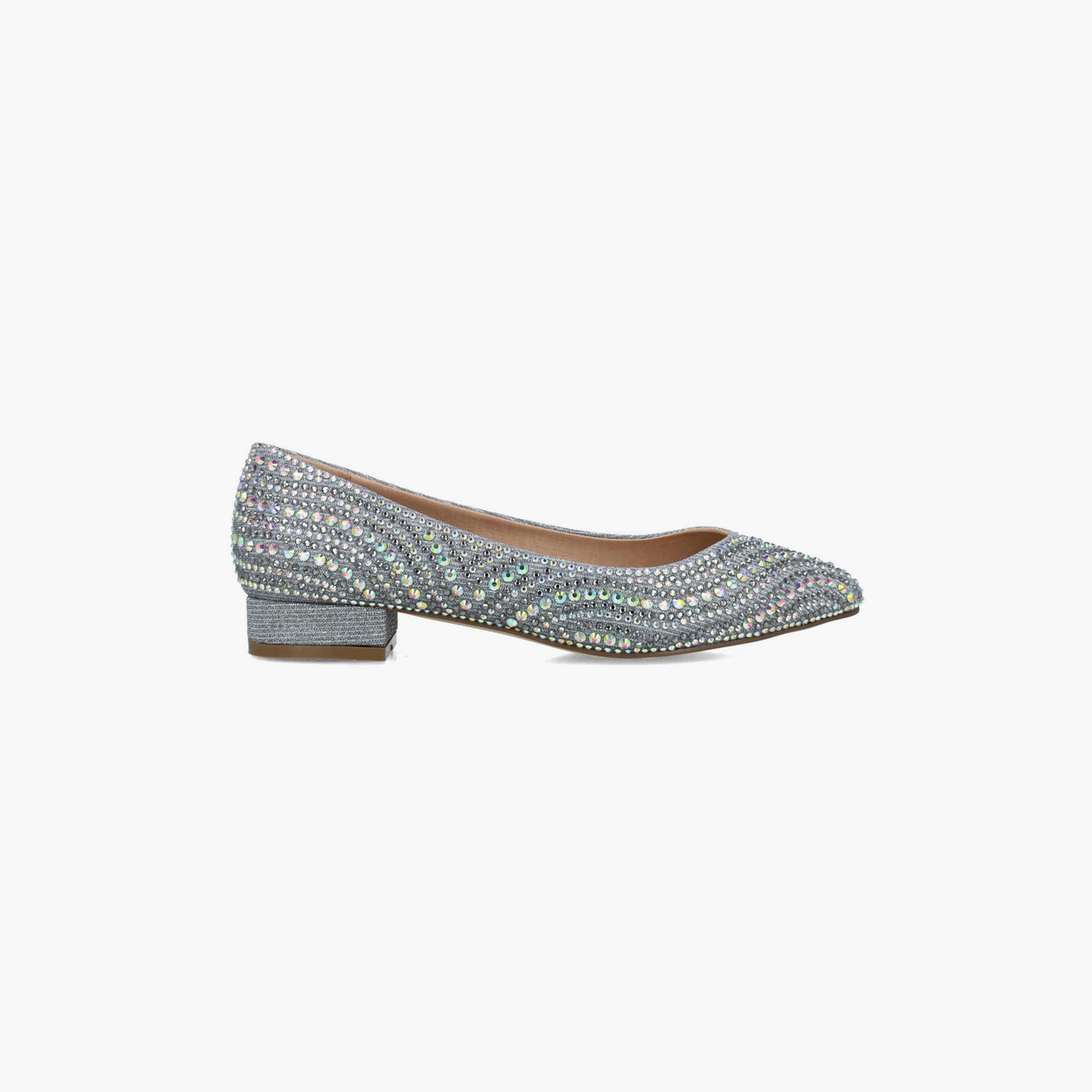 Menbur Women's Woven Pointed Toe Ballerinas with Embellishment | 24561-women-shoes-ballerinas-image-2