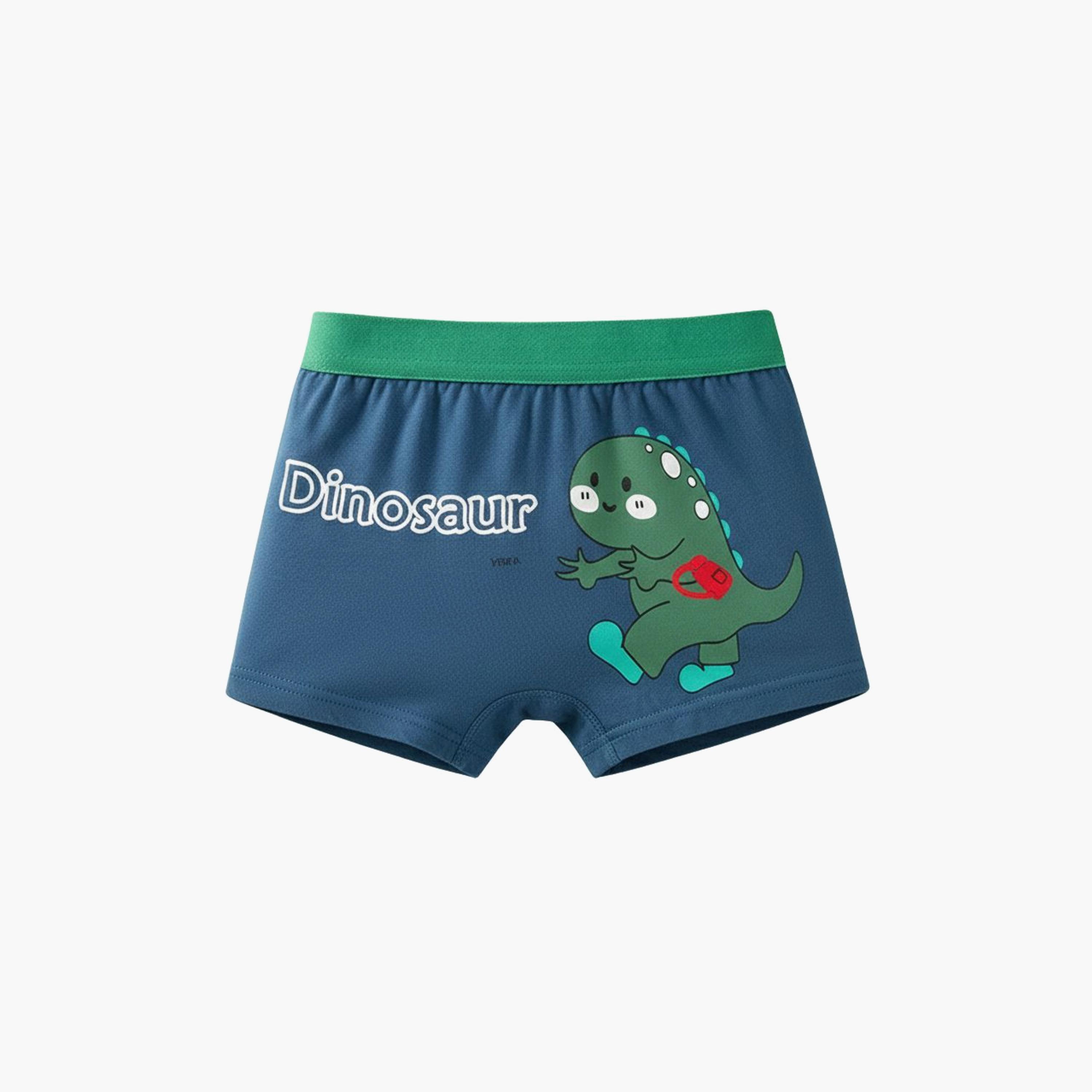 Babyqlo 4-Piece Cotton Dinosaur Pattern Boxer Set-boys-clothing-innerwear-boxersandbriefs-image-2