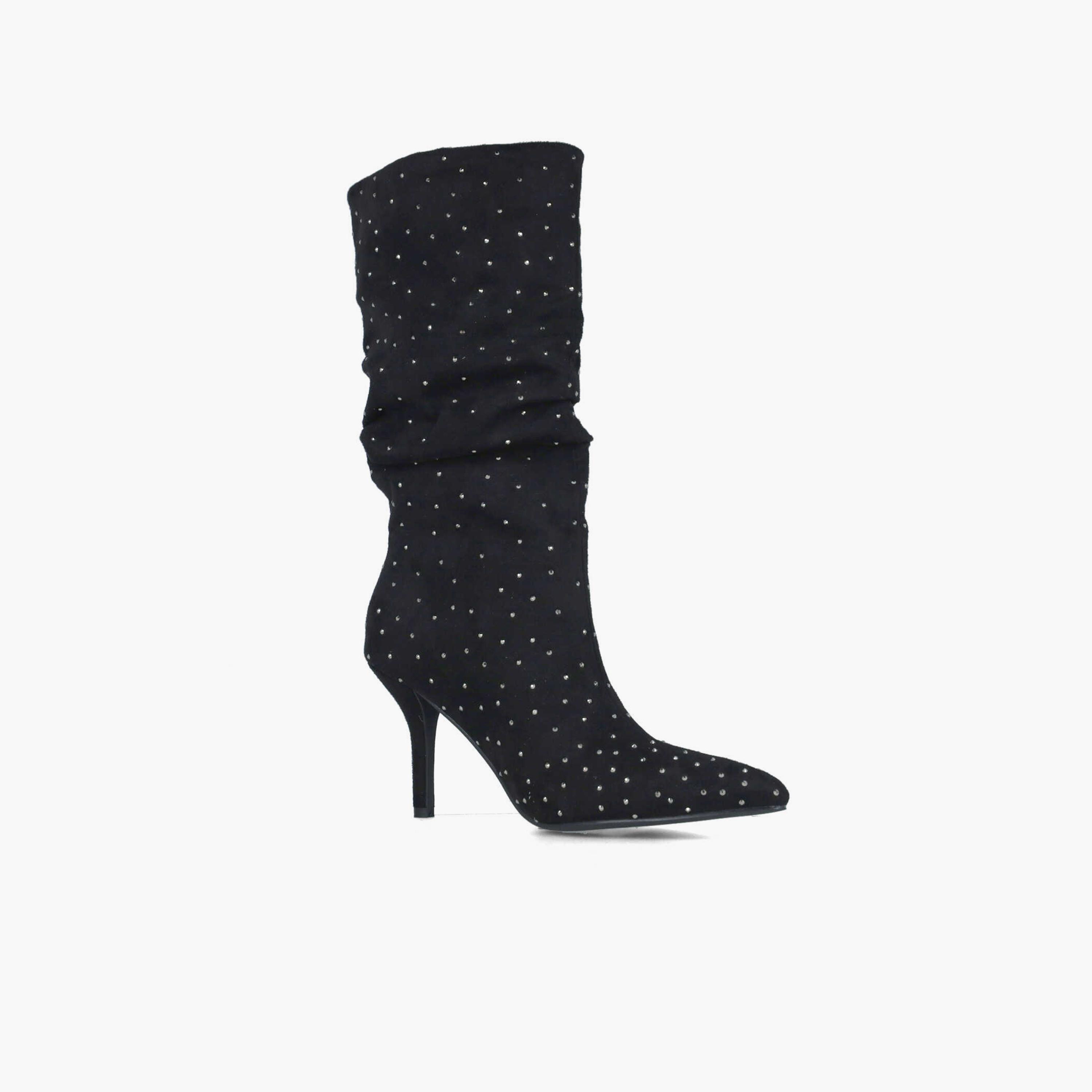 Menbur Women's High Shaft Boots with Rhinestone Accent | 24571-women-shoes-boots-image-1
