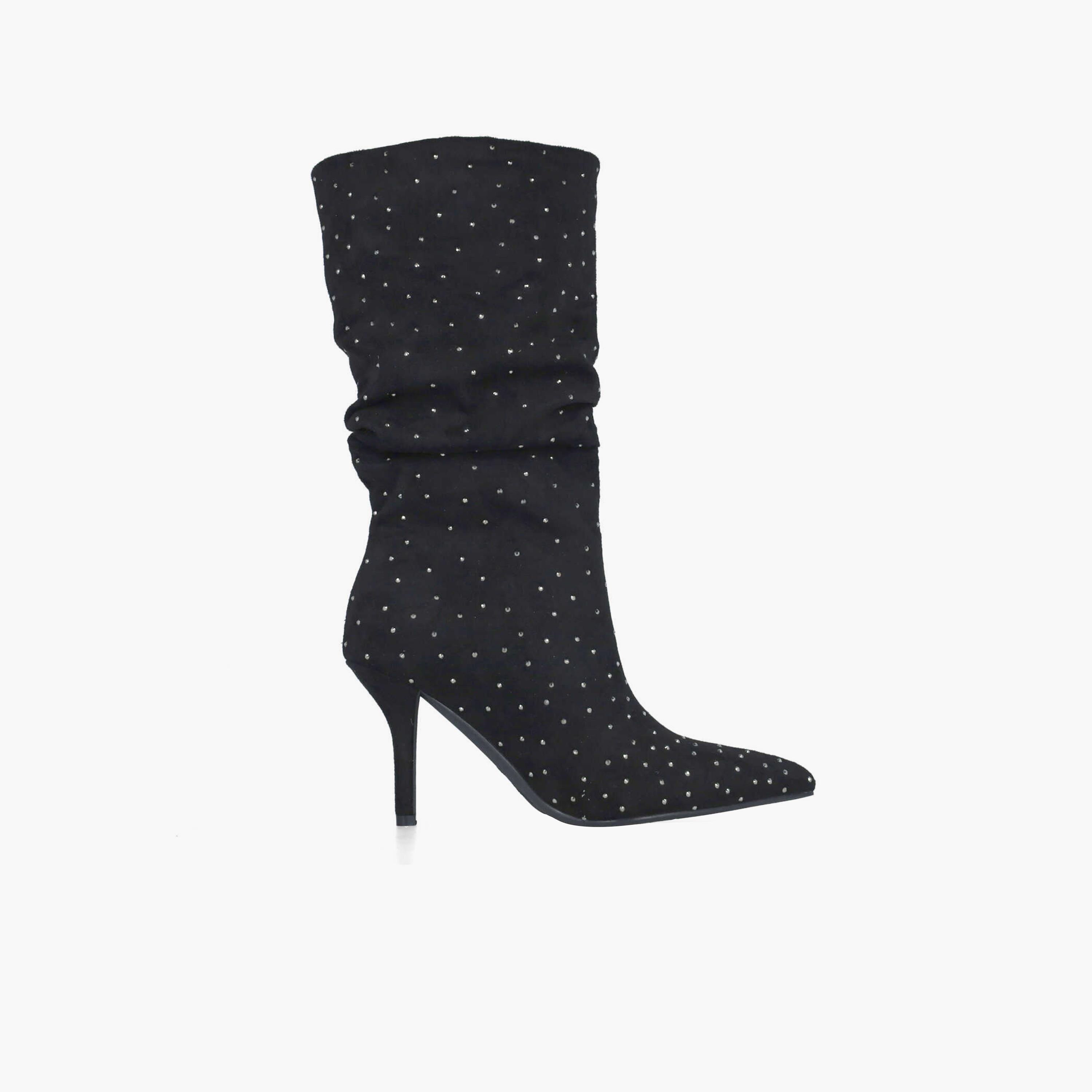 Menbur Women's High Shaft Boots with Rhinestone Accent | 24571-women-shoes-boots-image-2