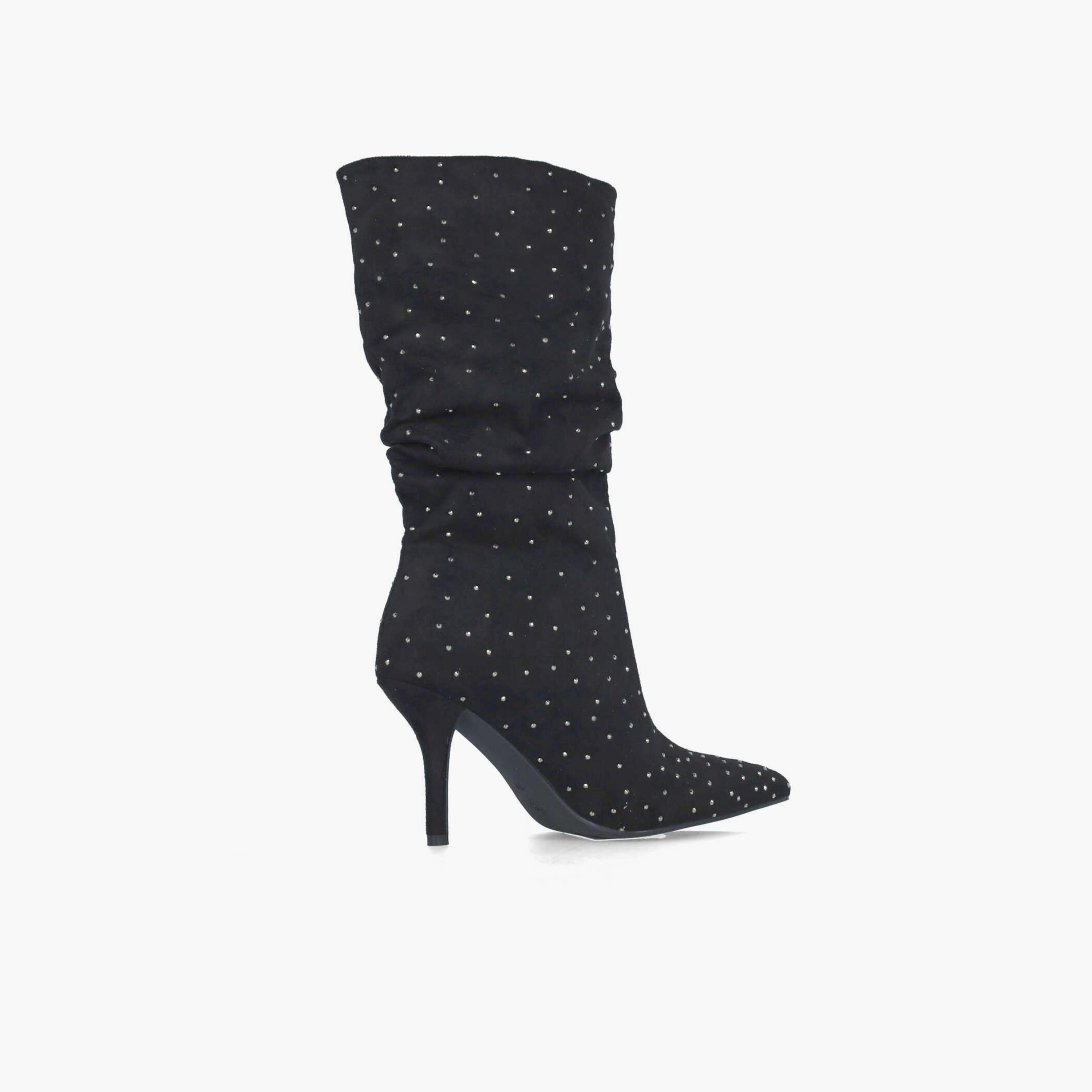 Menbur Women's High Shaft Boots with Rhinestone Accent | 24571-women-shoes-boots-image-3