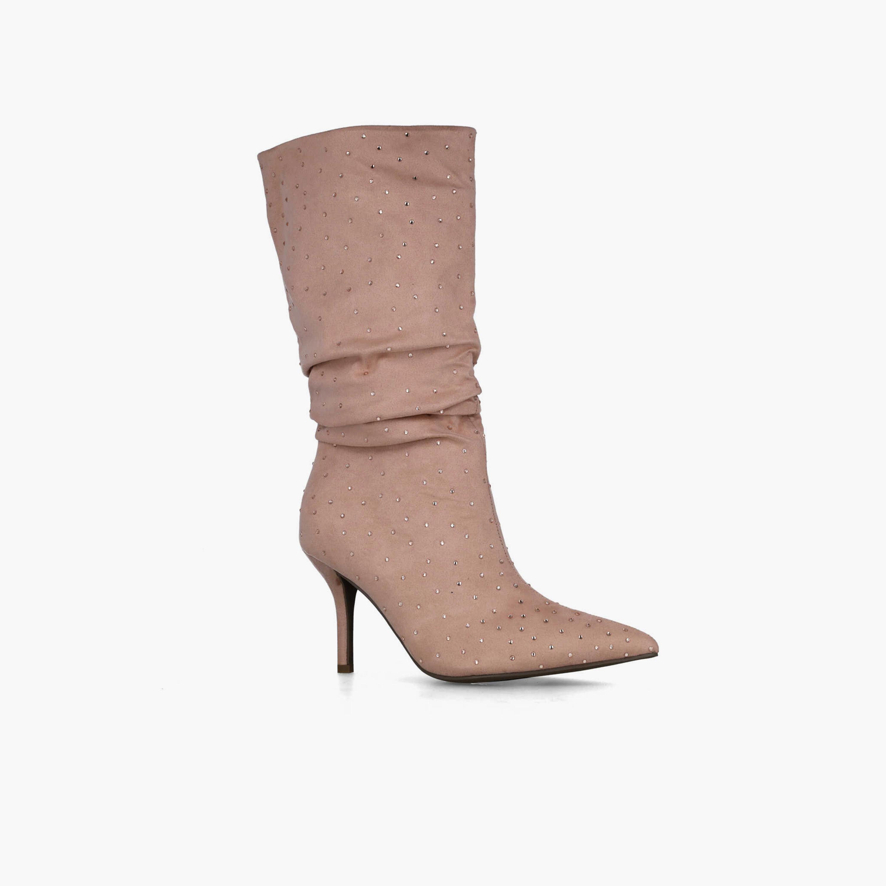 Menbur Women's High Shaft Boots with Rhinestone Accent | 24571-women-shoes-boots-image-1