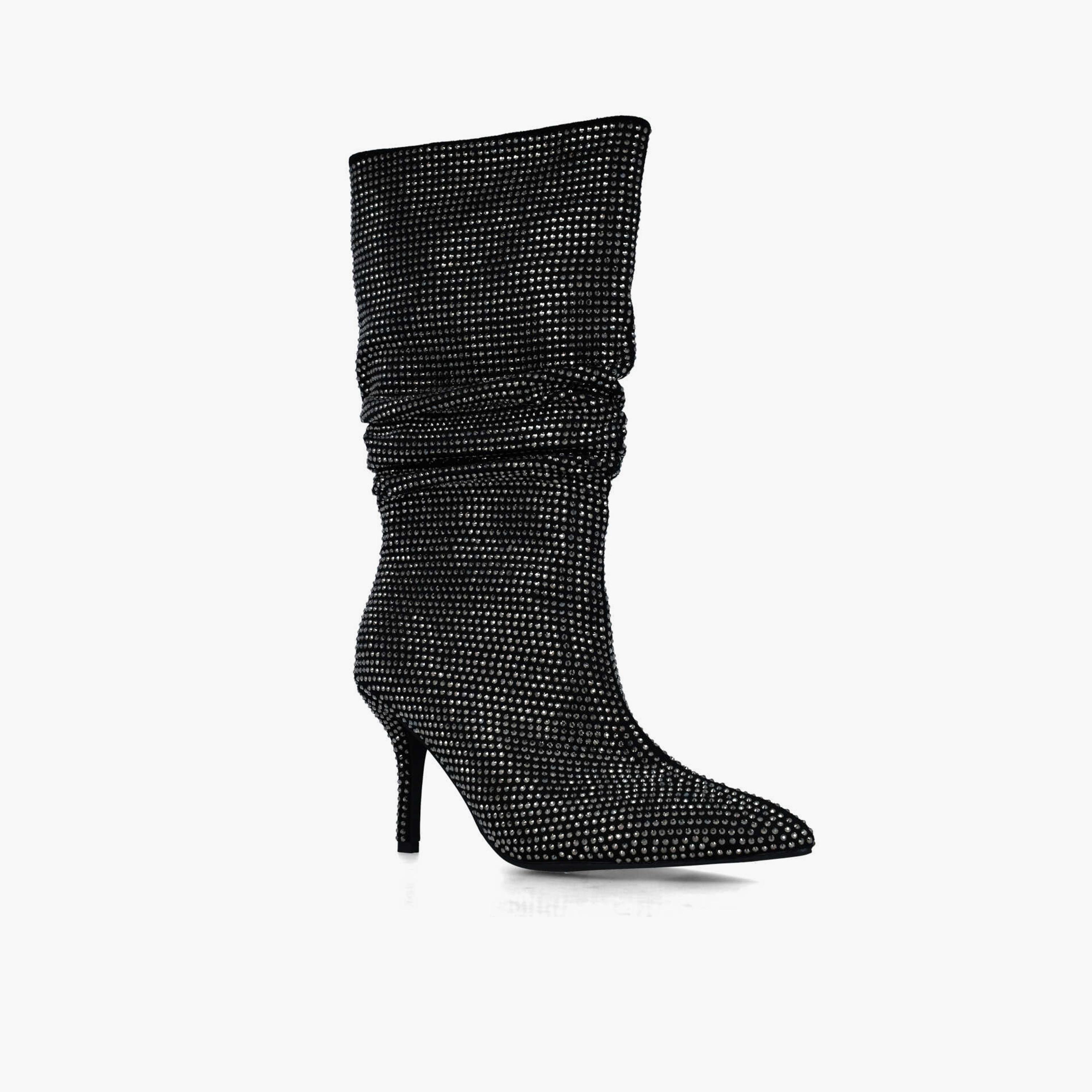 Menbur Women's High Shaft Boots with Embellishment | 24574-women-shoes-boots-image-1