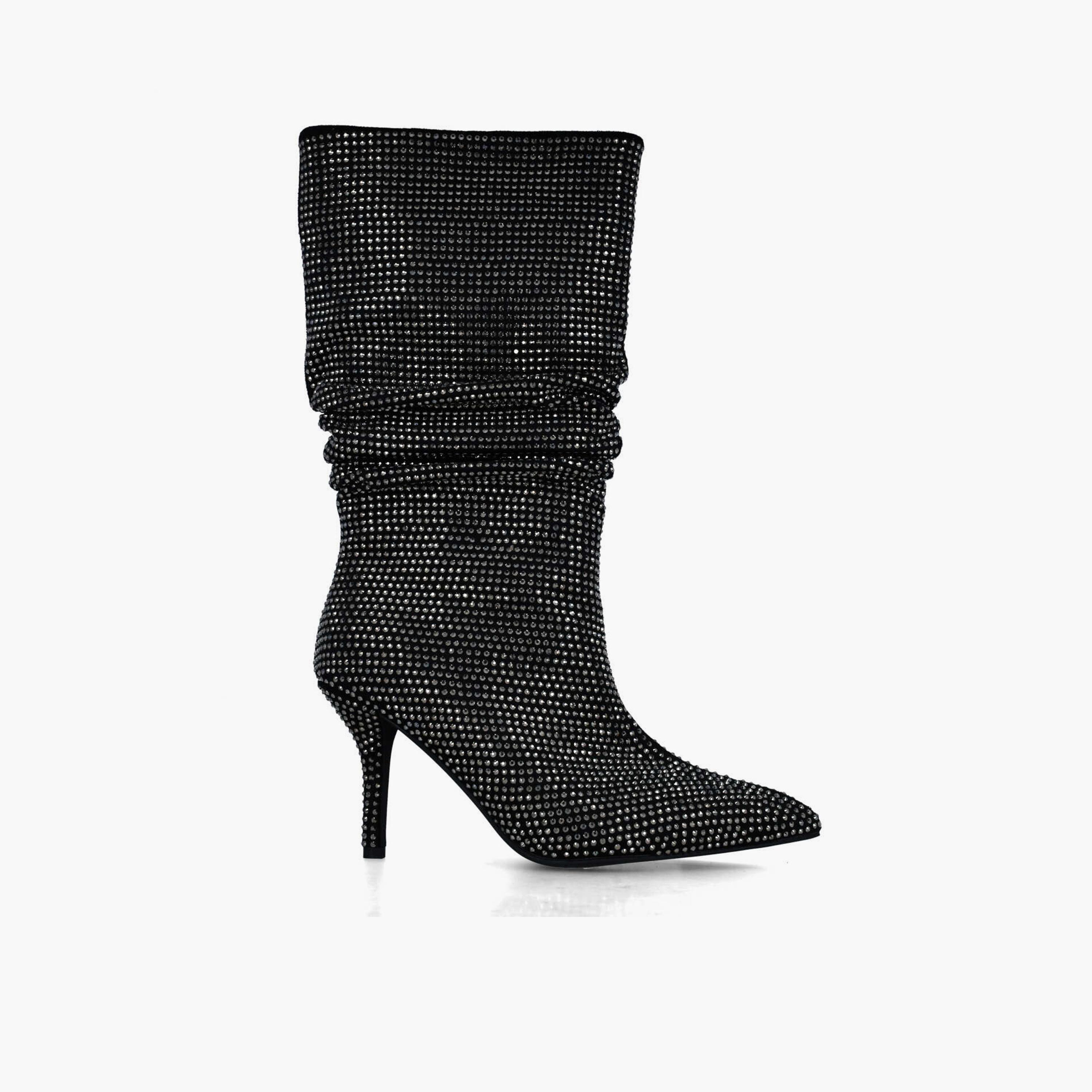Menbur Women's High Shaft Boots with Embellishment | 24574-women-shoes-boots-image-2