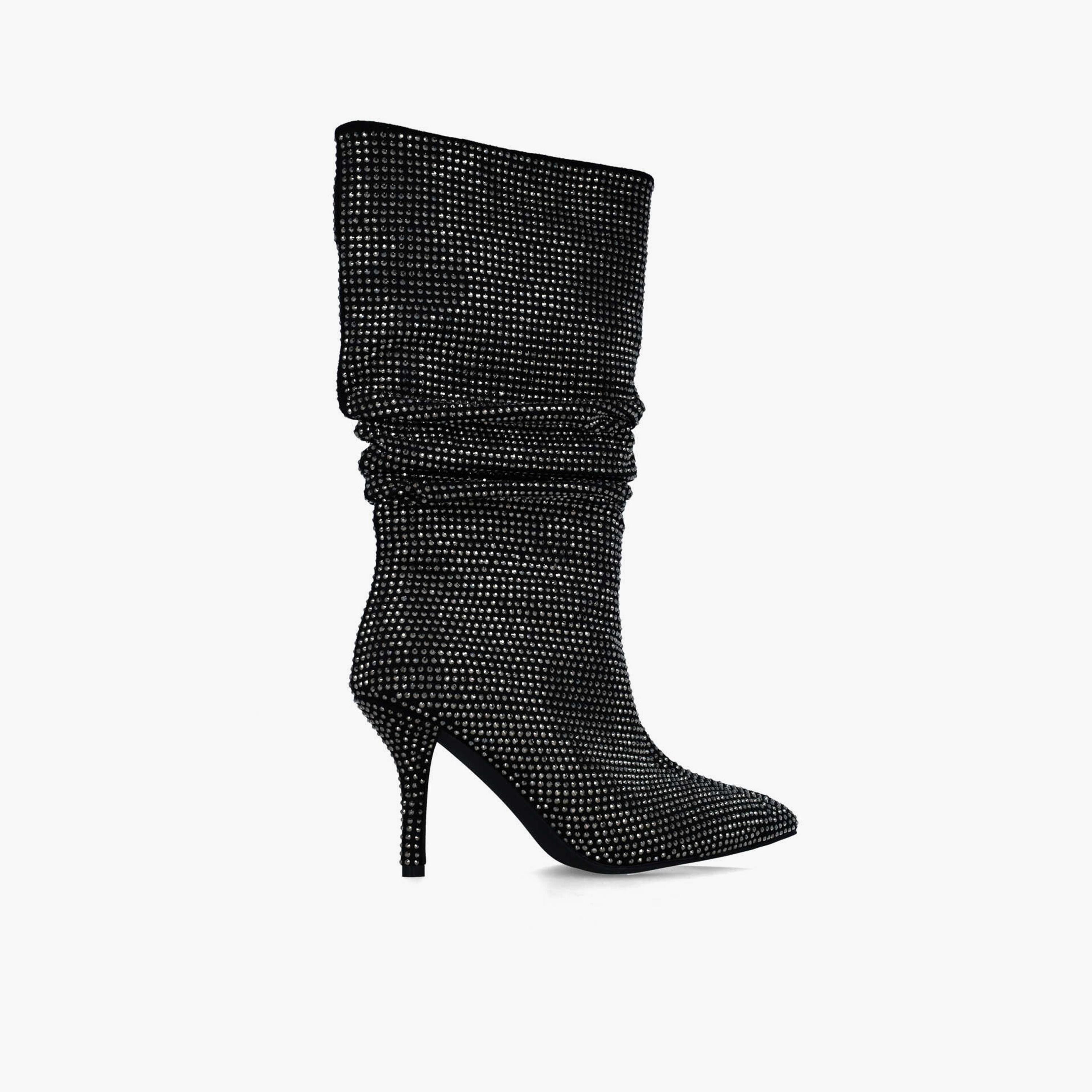 Menbur Women's High Shaft Boots with Embellishment | 24574-women-shoes-boots-image-3