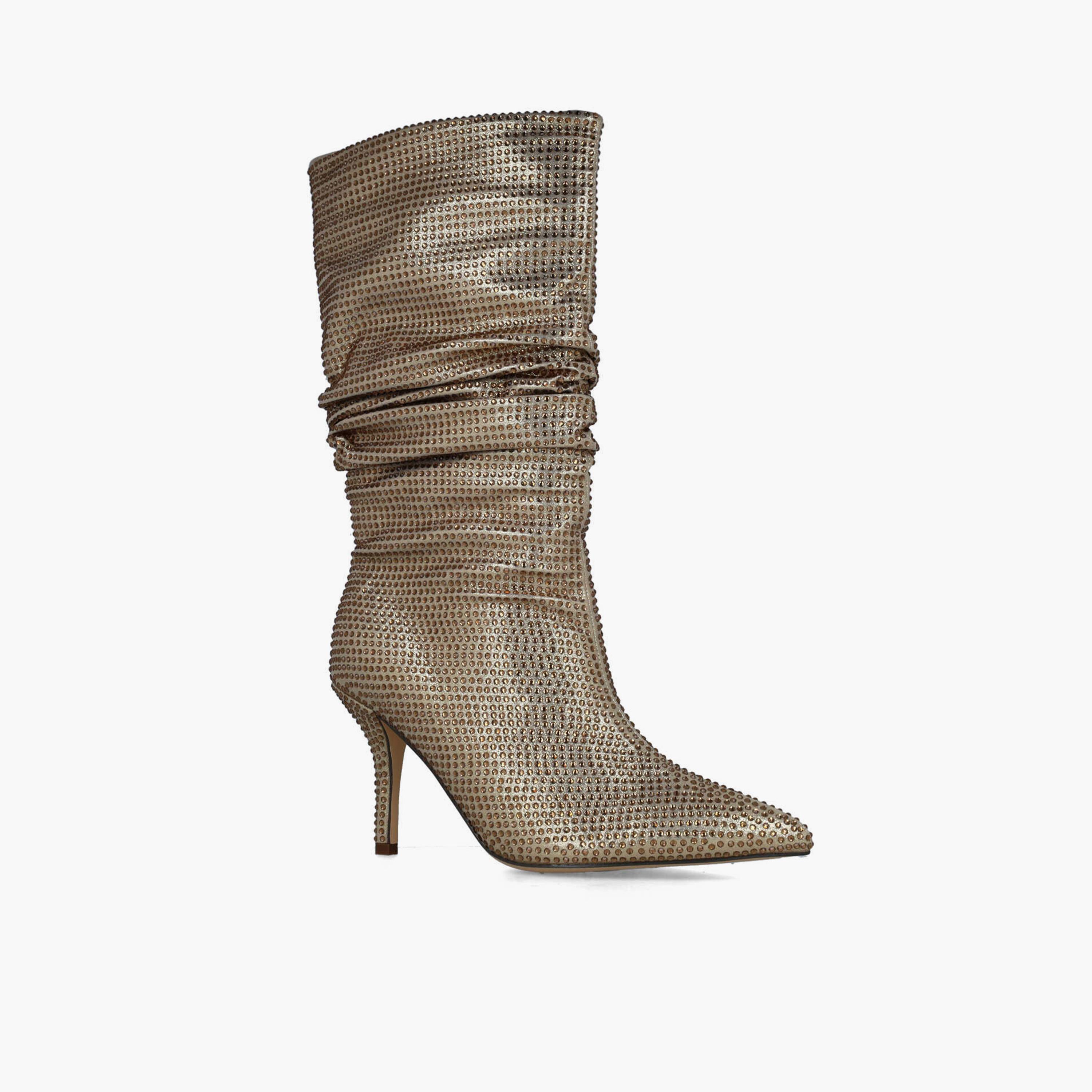 Menbur Women's High Shaft Boots with Embellishment | 24574-women-shoes-boots-image-1