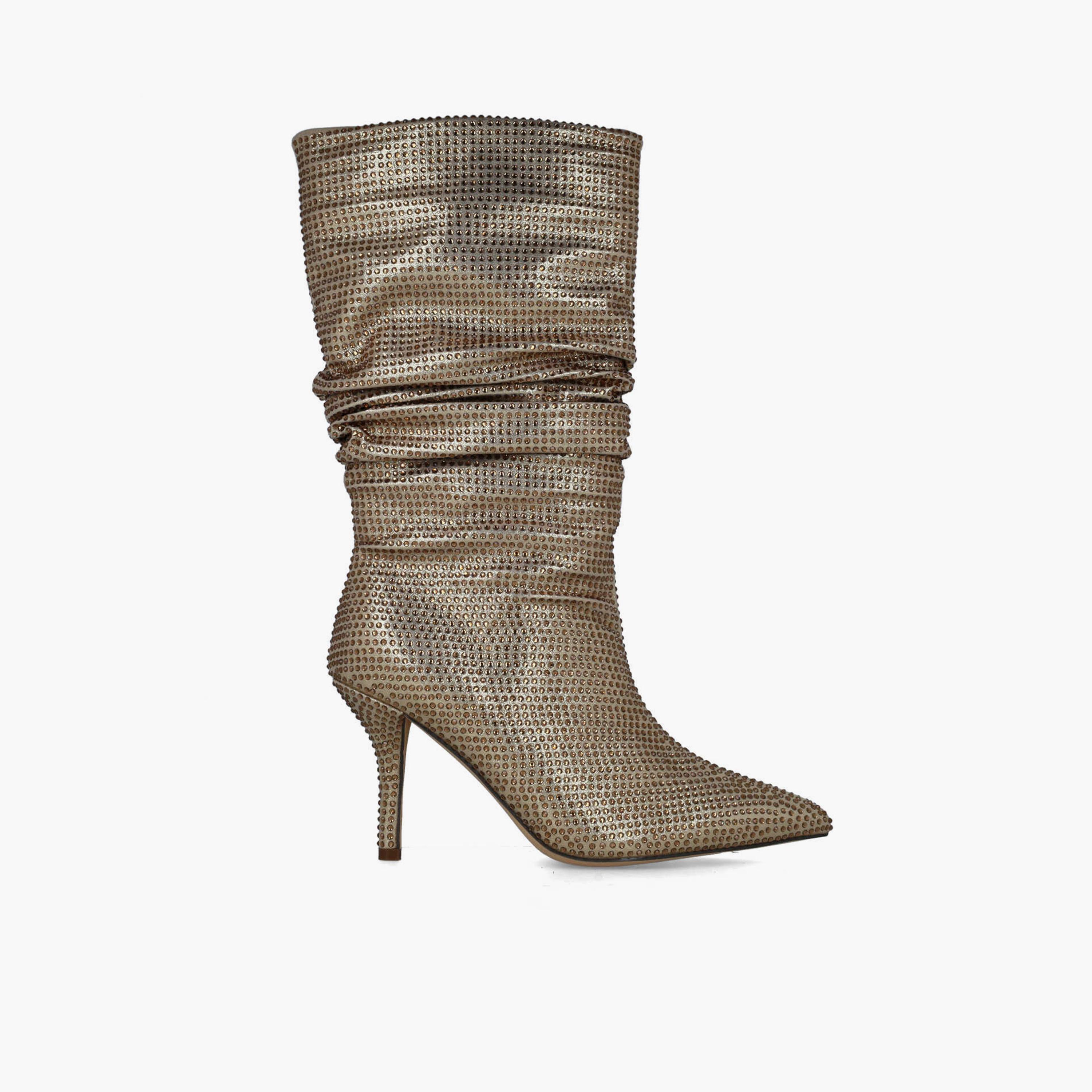 Menbur Women's High Shaft Boots with Embellishment | 24574-women-shoes-boots-image-2