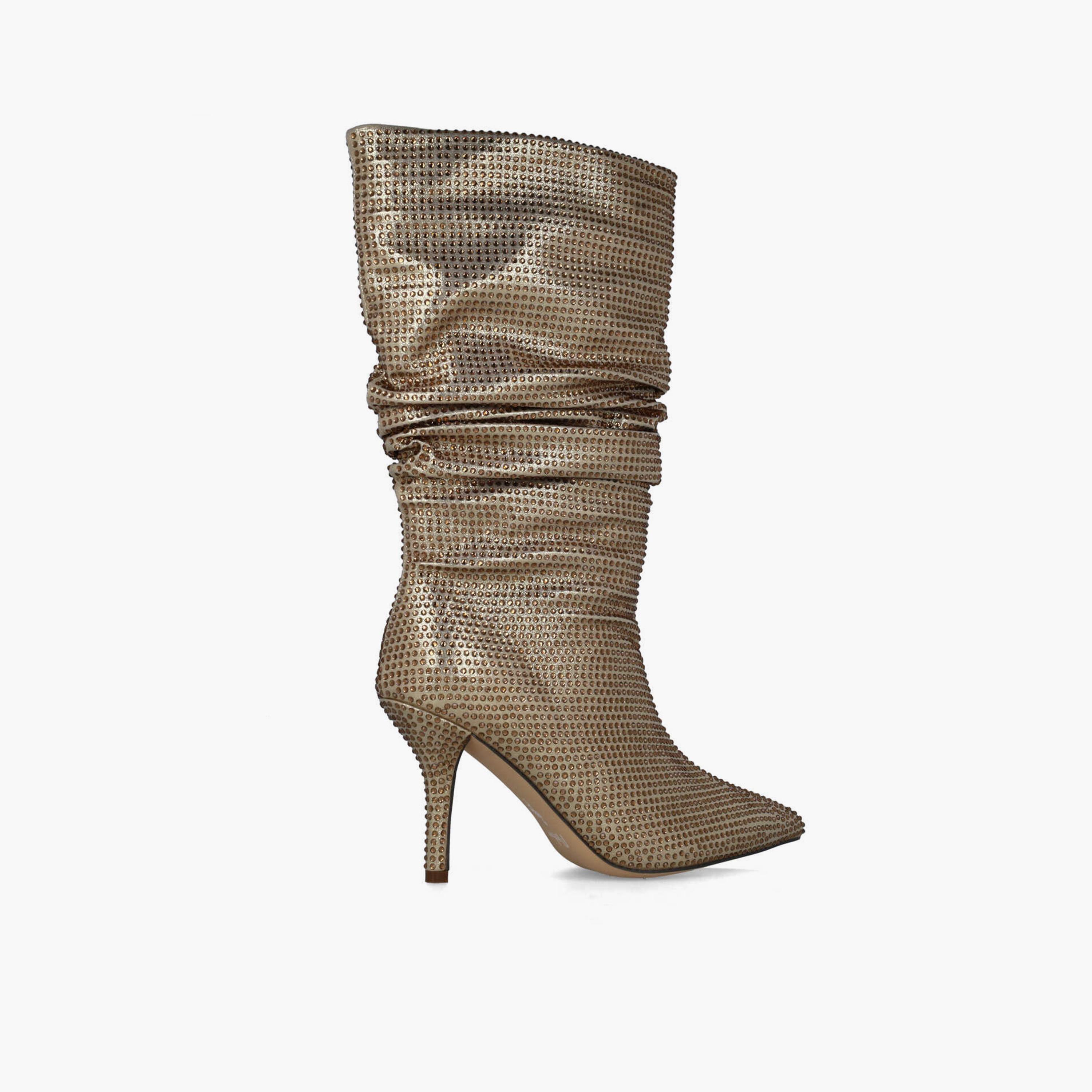 Menbur Women's High Shaft Boots with Embellishment | 24574-women-shoes-boots-image-3