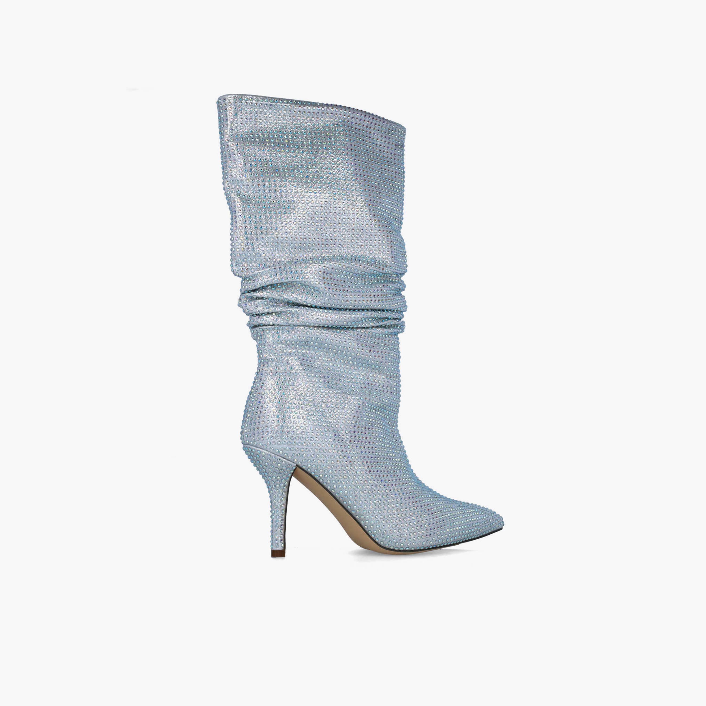 Menbur Women's High Shaft Boots with Embellishment | 24574-women-shoes-boots-image-3