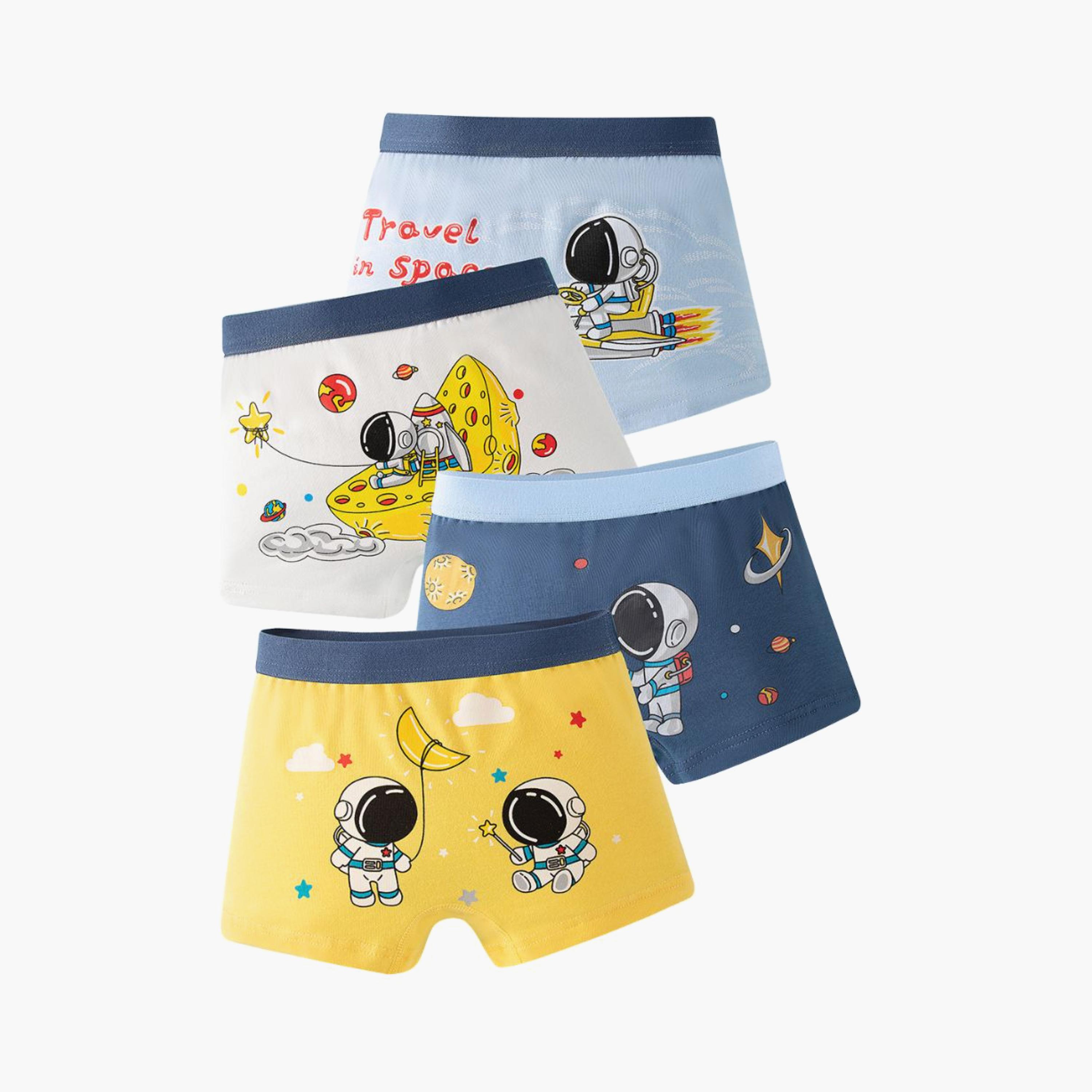 Babyqlo 4-Piece Cotton Space Adventure Boxer Set-boys-clothing-innerwear-boxersandbriefs-image-1