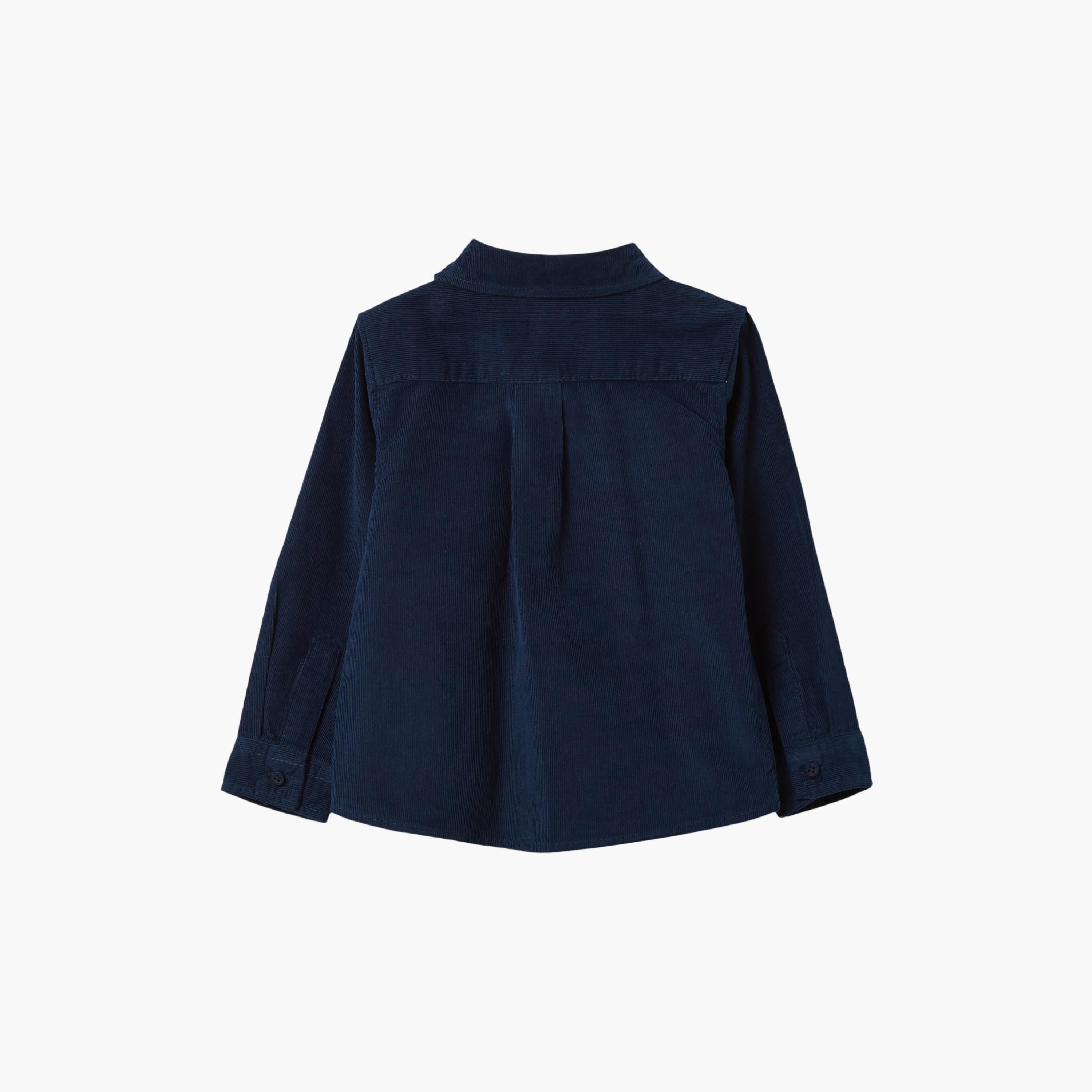 قميص قطن سادة بأكمام طويلة من اوه في اس-baby-boys-clothing-shirts-image-2