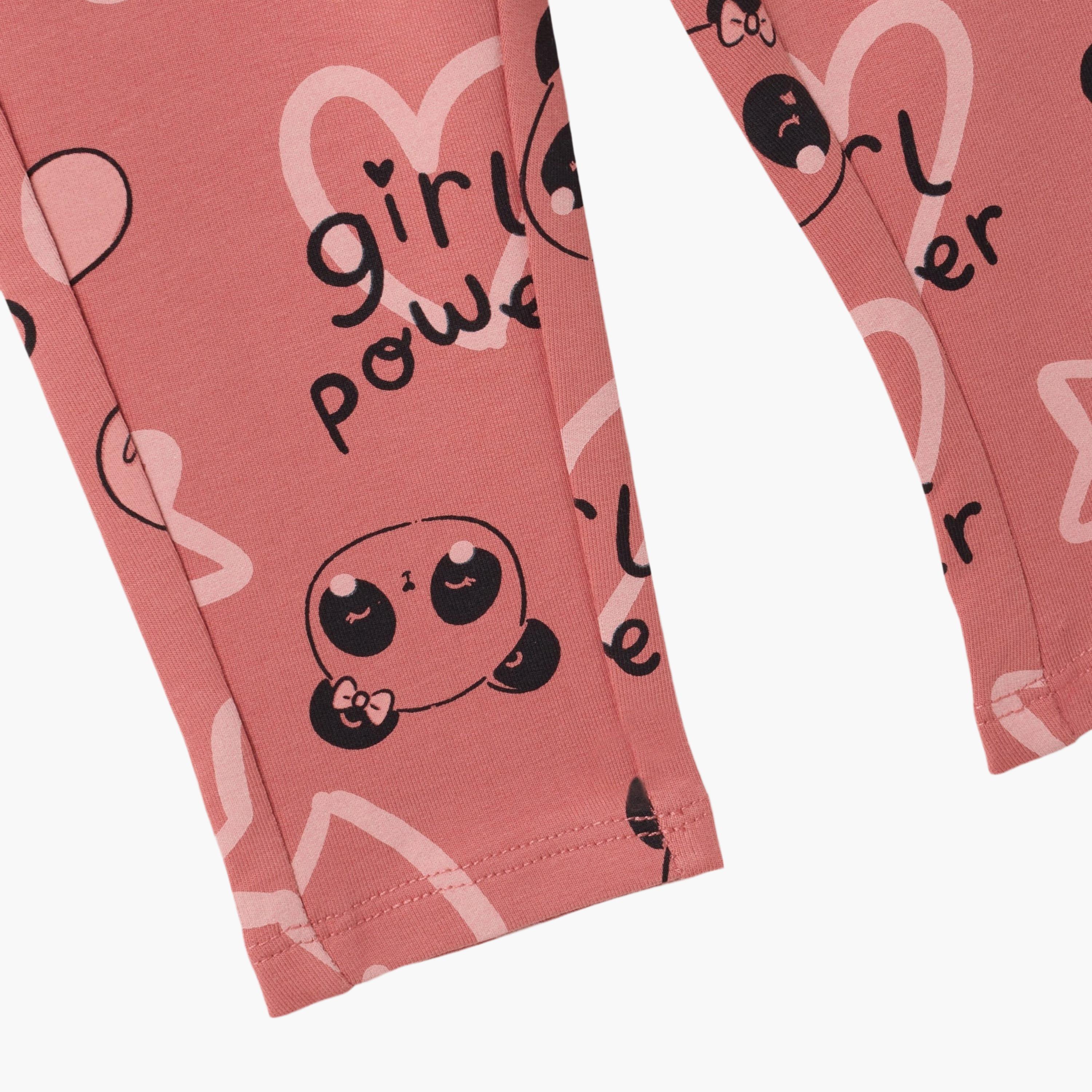 ليجنز بطبعة "باندا" وخصر مطاطي من اوه في اس-baby-girls-clothing-bottoms-leggings-image-4