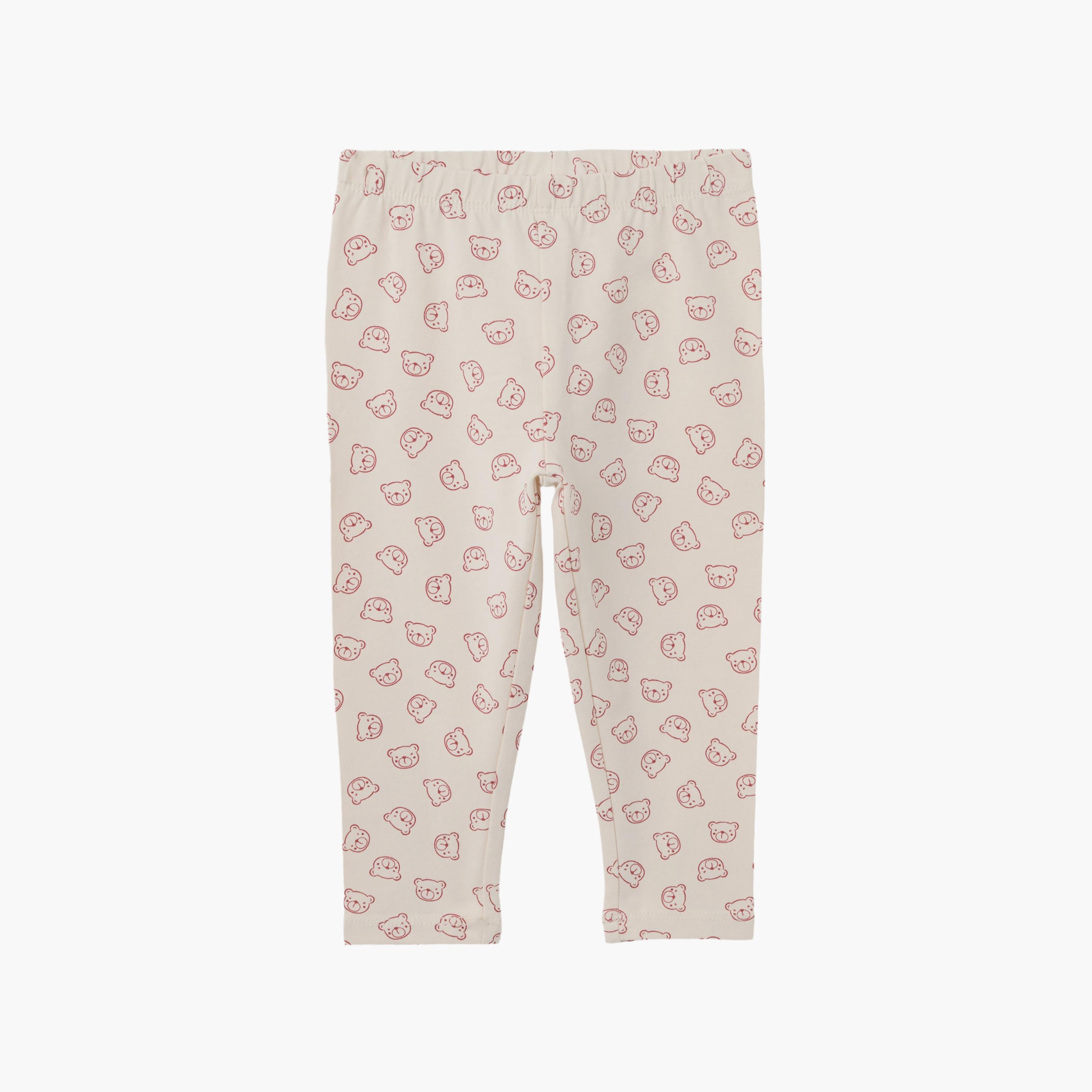 ليجنز "سكيني فيت" بقصة ضيقة وطبعة "باندا" من اوه في اس-baby-girls-clothing-bottoms-leggings-image-1