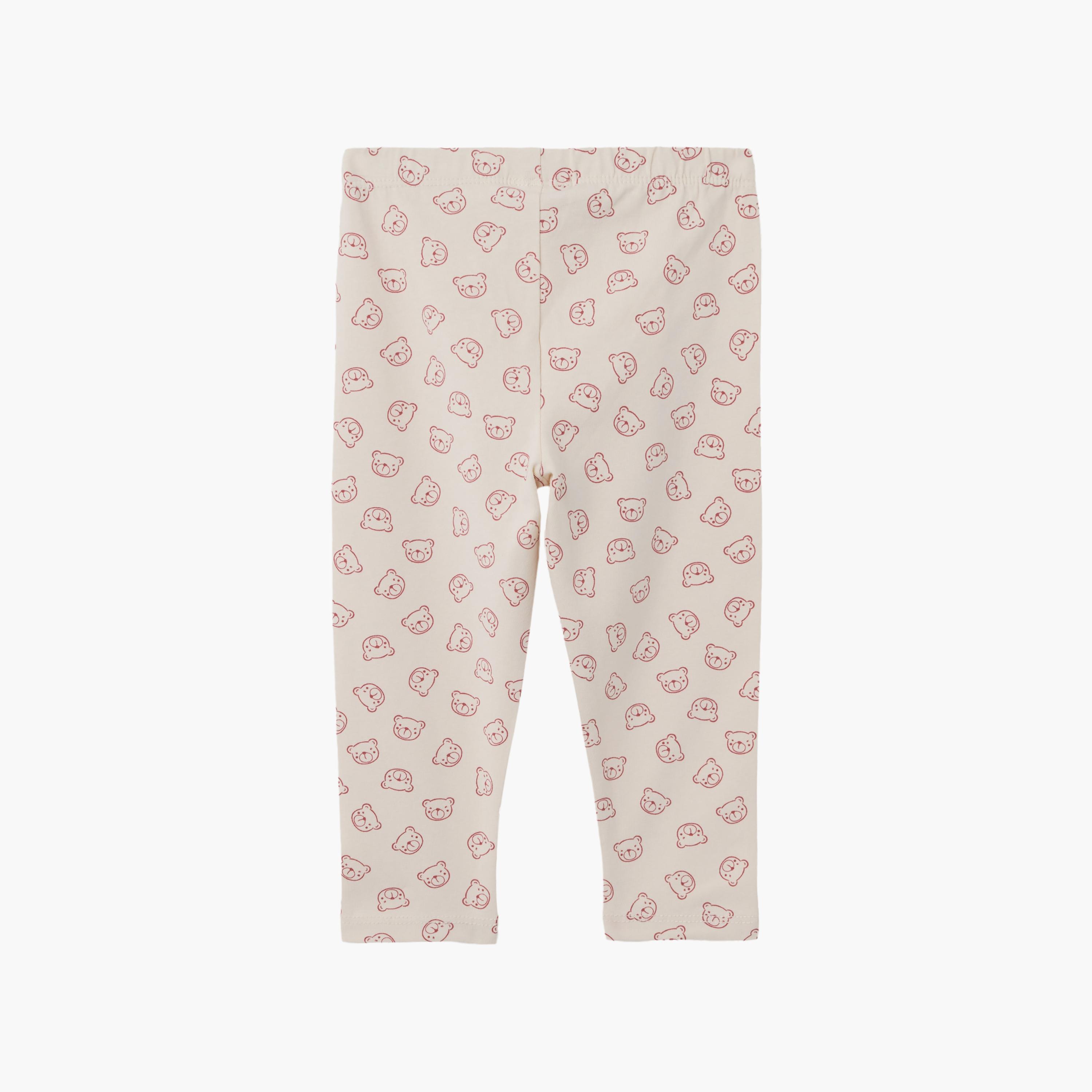 OVS Panda Printed Skinny Fit Leggings-baby-girls-clothing-bottoms-leggings-image-2
