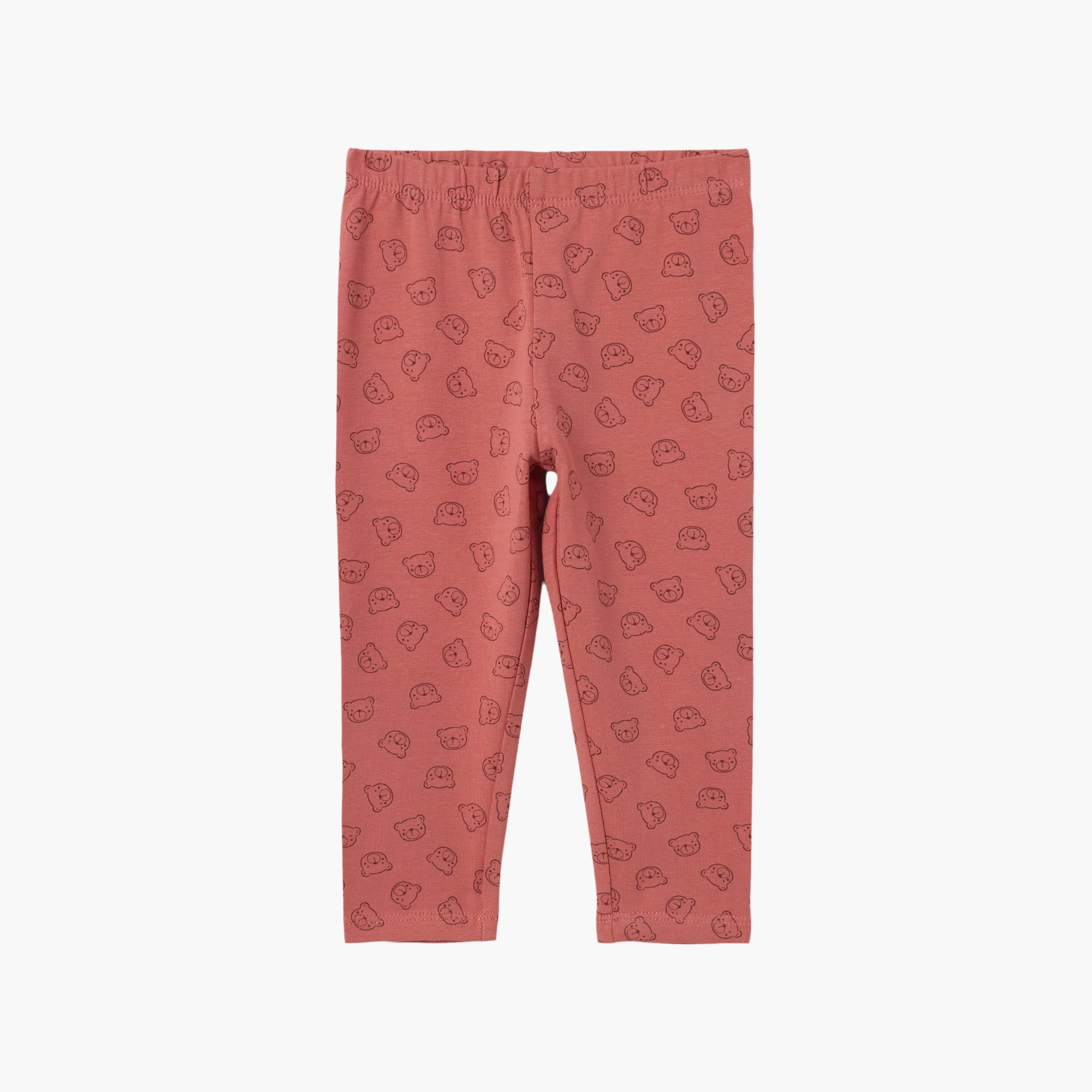 ليجنز "سكيني فيت" بقصة ضيقة وطبعة "باندا" من اوه في اس-baby-girls-clothing-bottoms-leggings-image-1