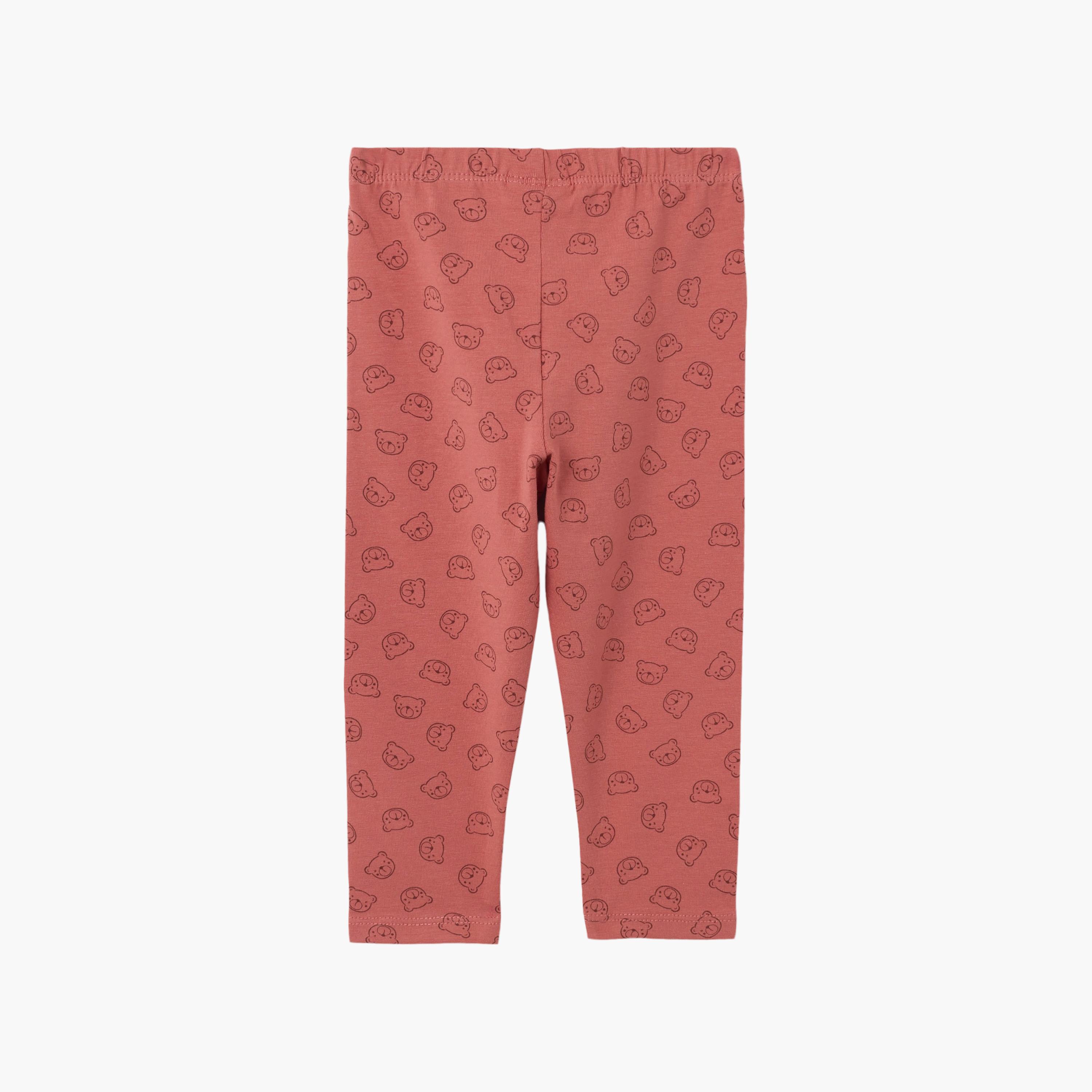 ليجنز "سكيني فيت" بقصة ضيقة وطبعة "باندا" من اوه في اس-baby-girls-clothing-bottoms-leggings-image-2