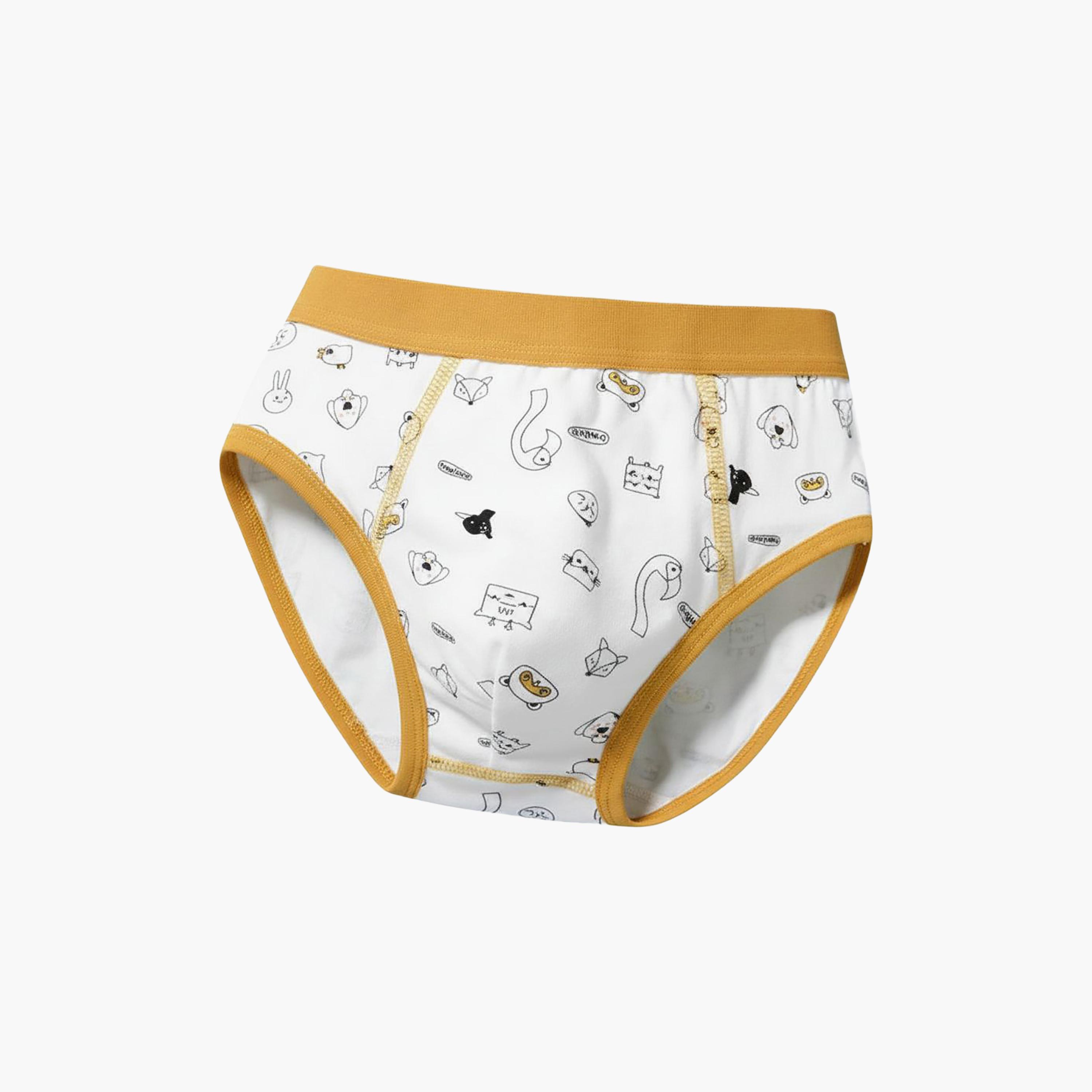 Babyqlo 4-Piece Printed Cotton Elasticated Briefs-boys-clothing-innerwear-boxersandbriefs-image-3