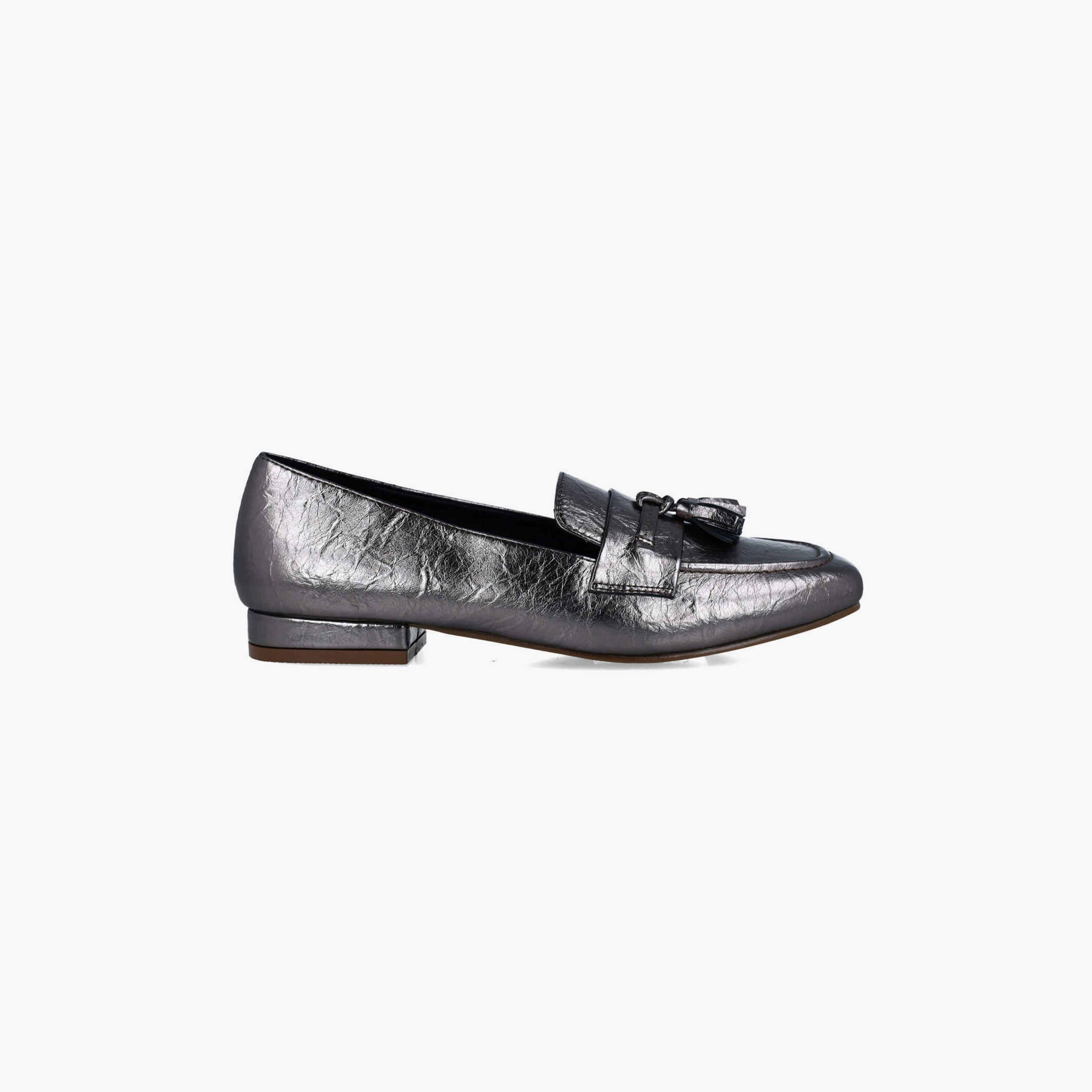 Menbur Women's Metallic Loafers with Tassels Accent | 24602-women-shoes-loafersandmoccasins-image-2