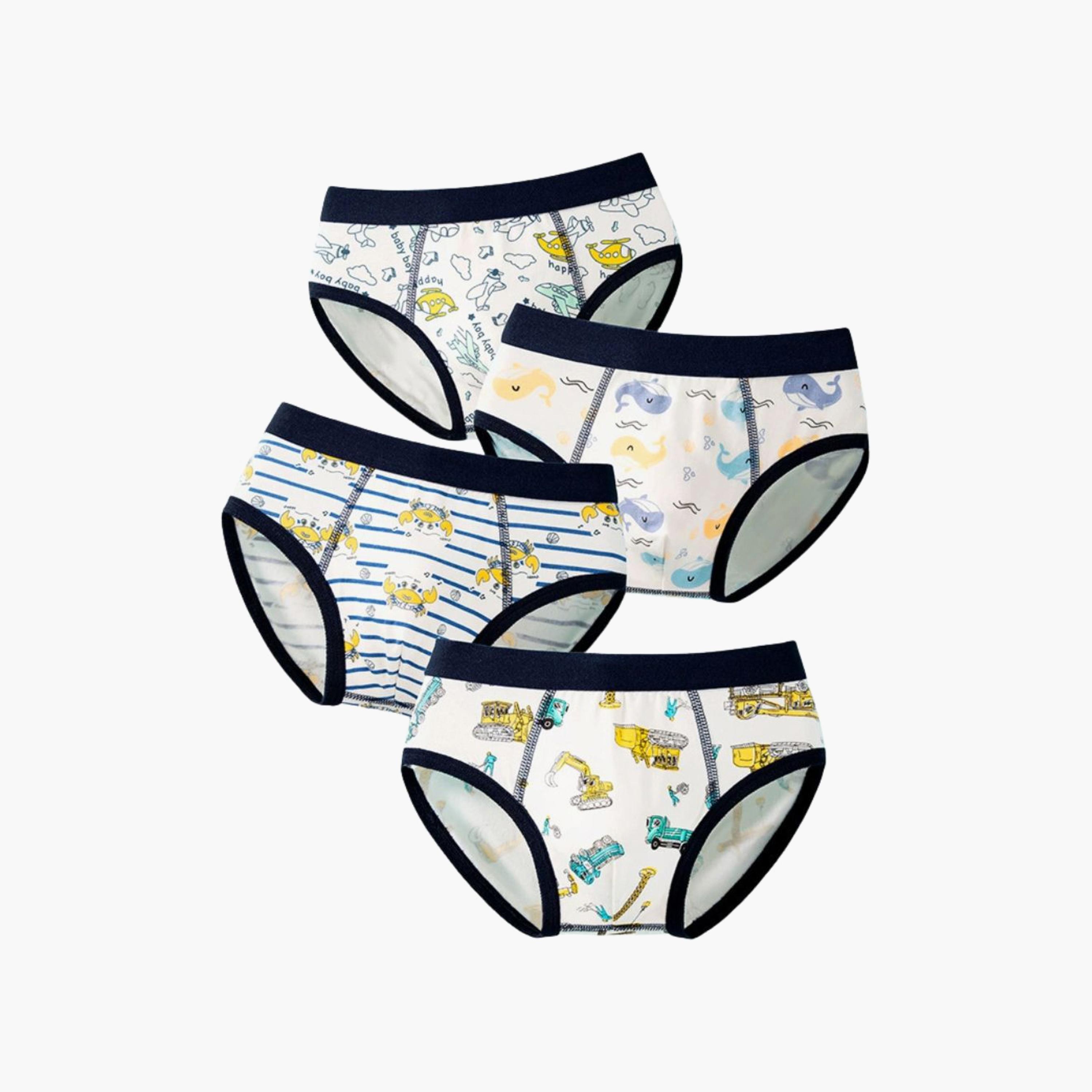 Babyqlo 4-Piece Cotton Fun Print Briefs Set-boys-clothing-innerwear-boxersandbriefs-image-1
