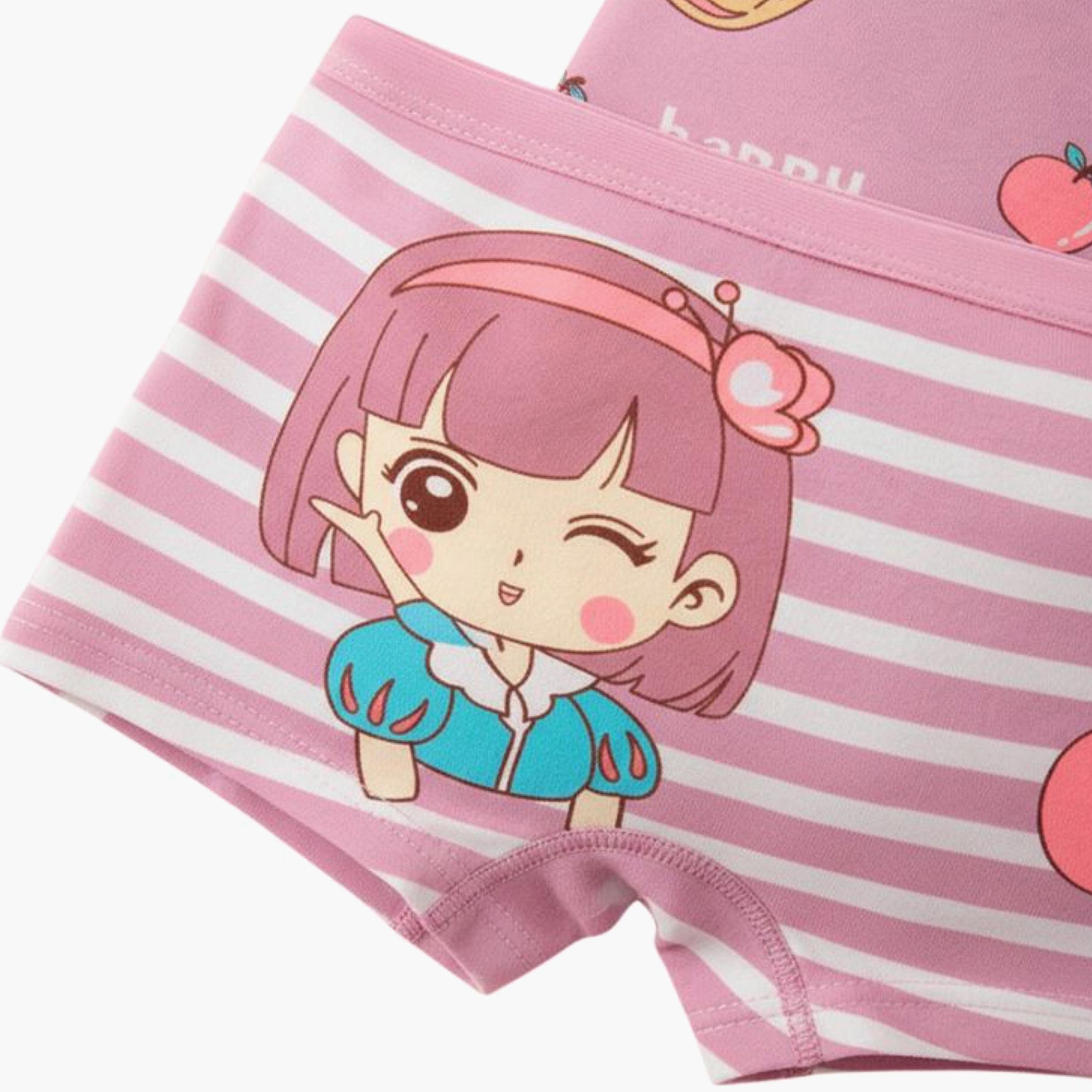 Babyqlo 4-Piece Cotton Cute Girl Print Briefs Set-girls-clothing-innerwear-panties-image-4