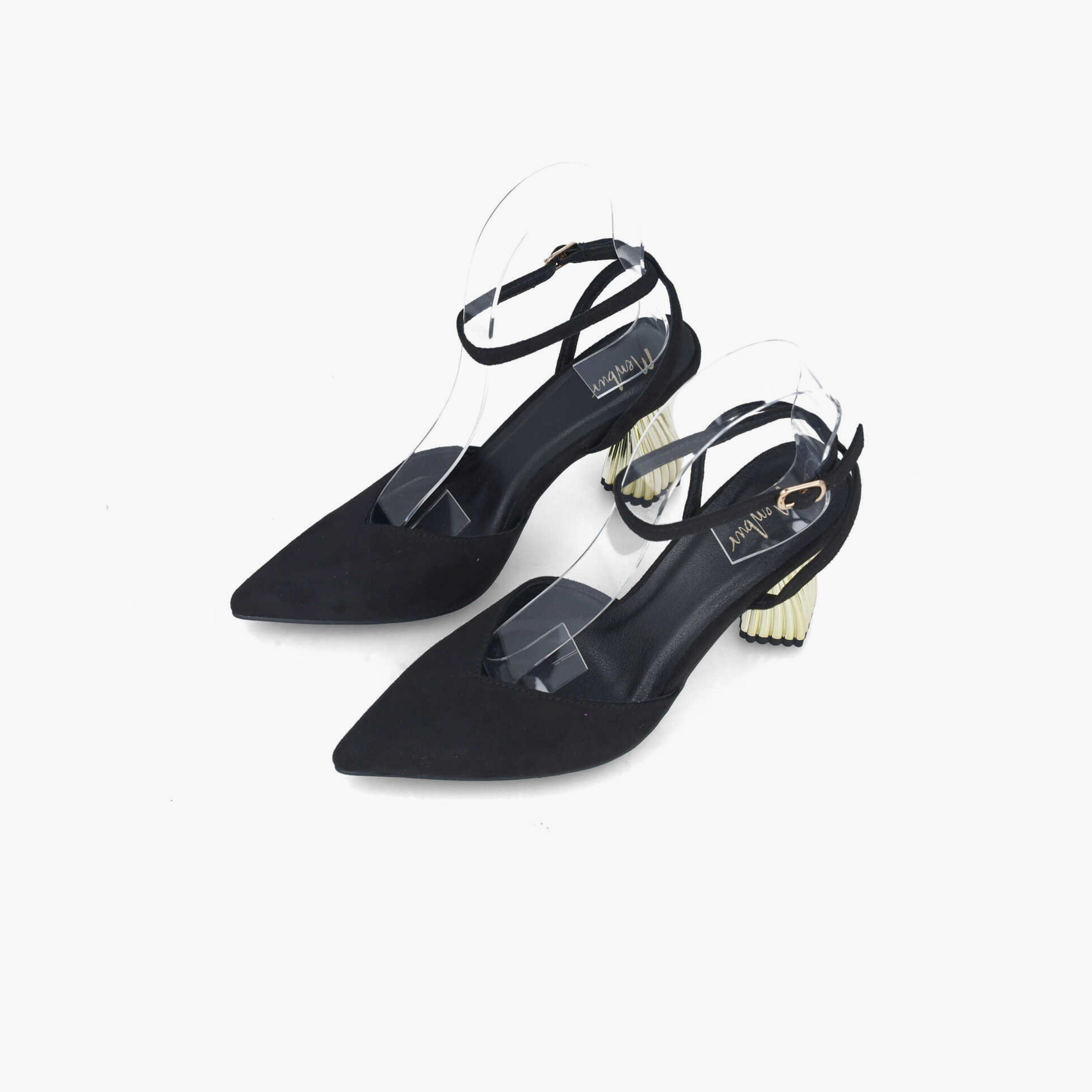 Menbur Women's Metallic Pumps with Strap | 24620-women-shoes-heels-image-2
