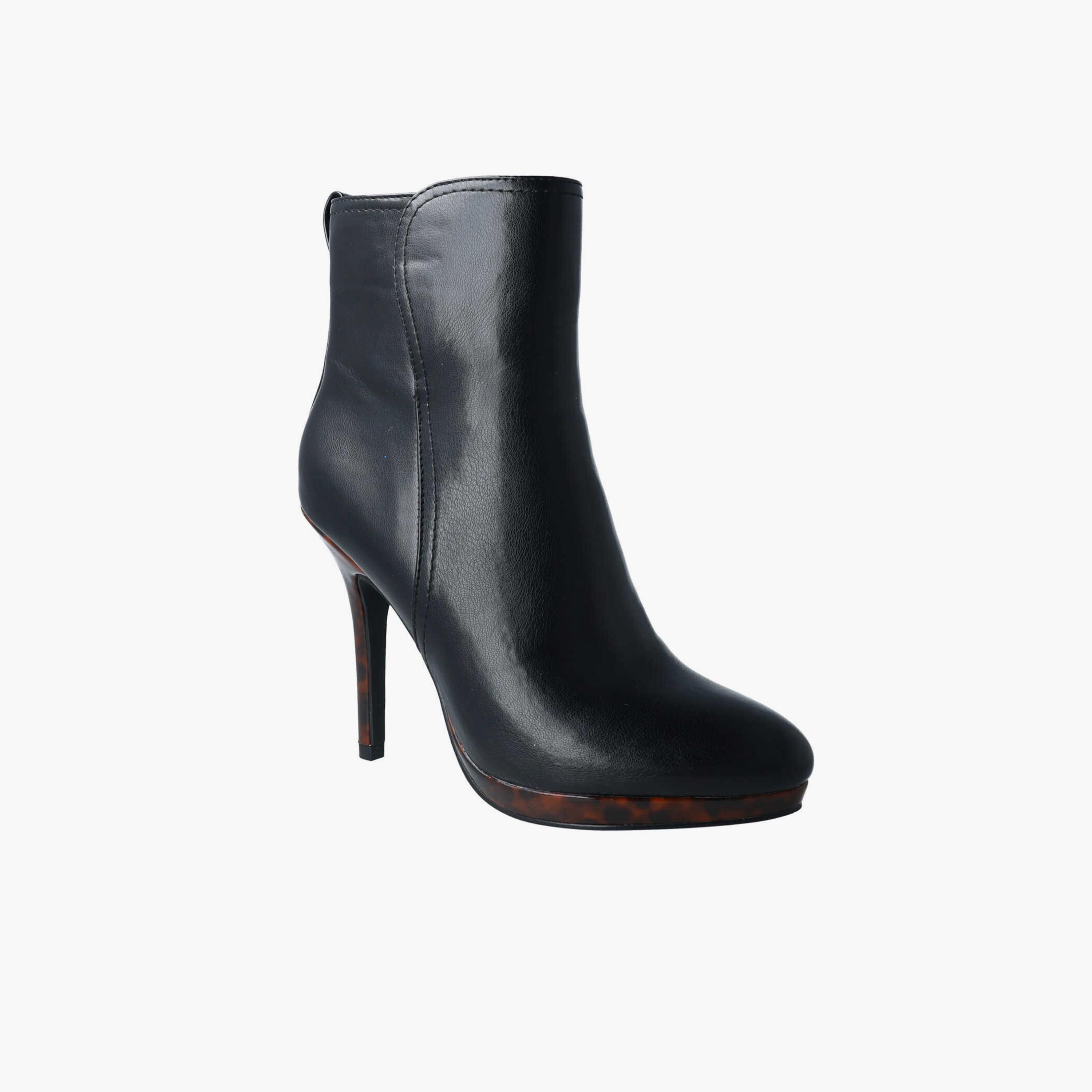 Menbur Women's Animal Print Ankle Boots With Pointed Toe | 24632-women-shoes-boots-image-1