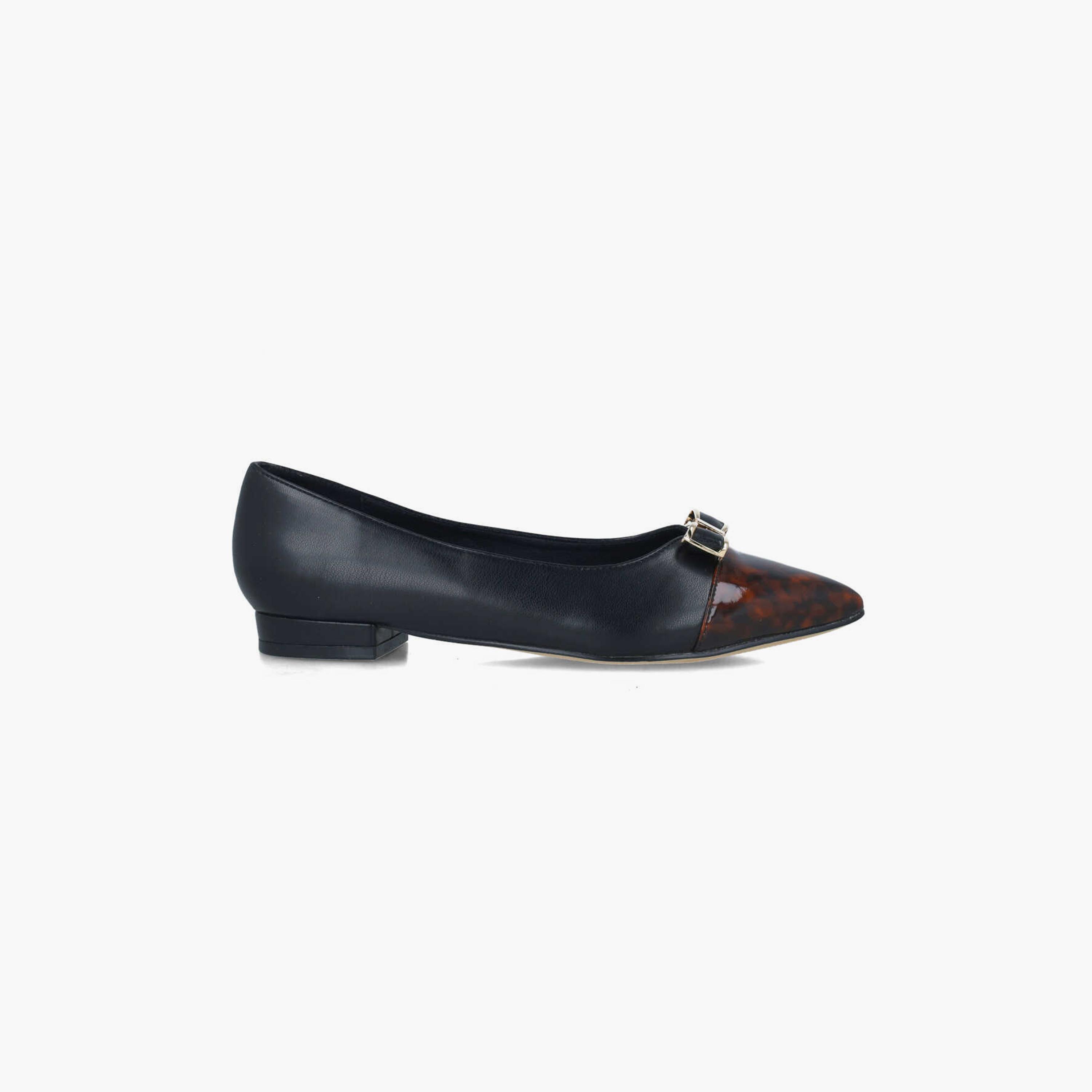 Menbur Women's Animal Print Pointed Toe Ballerinas with Bow | 24636-women-shoes-ballerinas-image-1