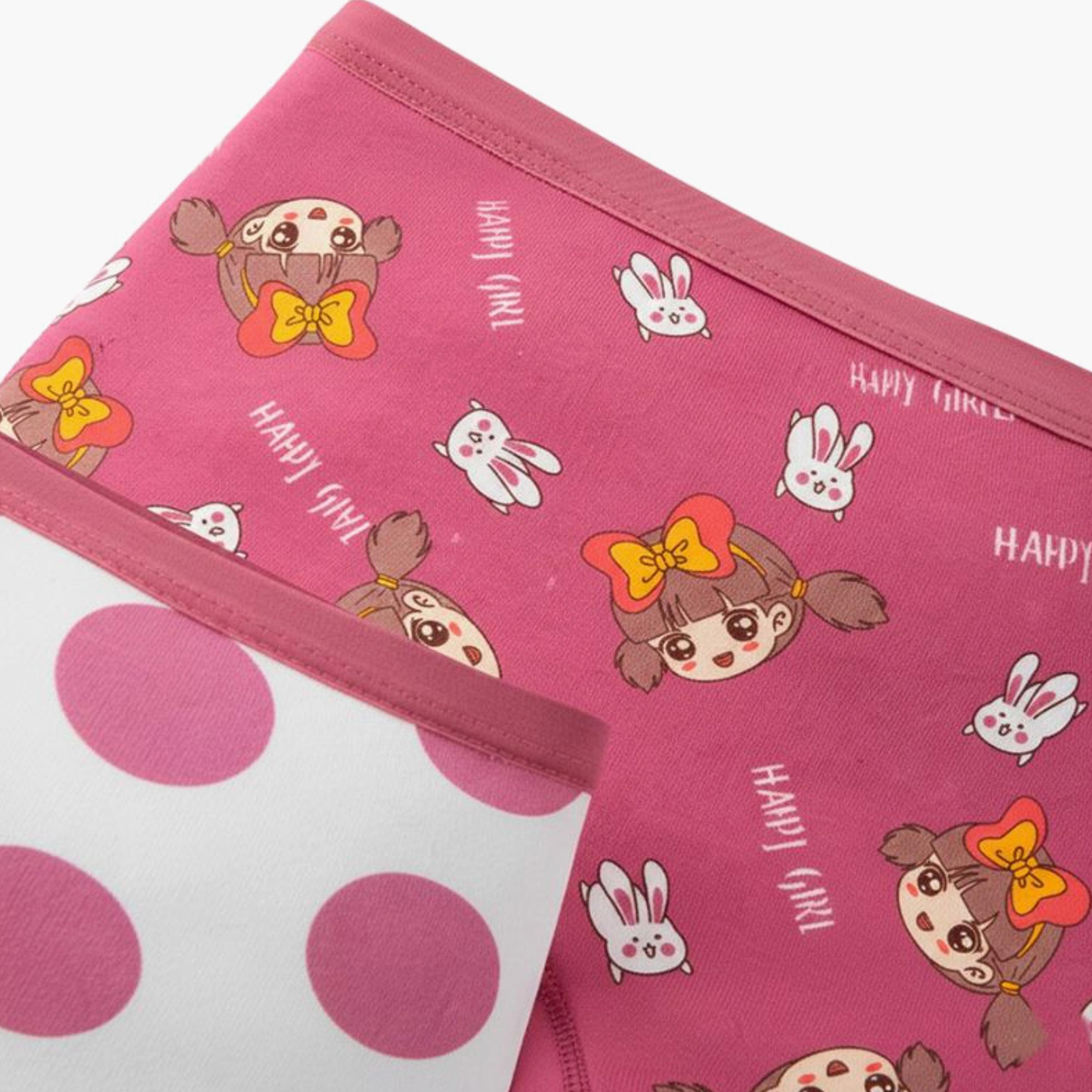 Babyqlo 4-Piece Cotton Happy Girl Print Briefs Set-girls-clothing-innerwear-panties-image-4