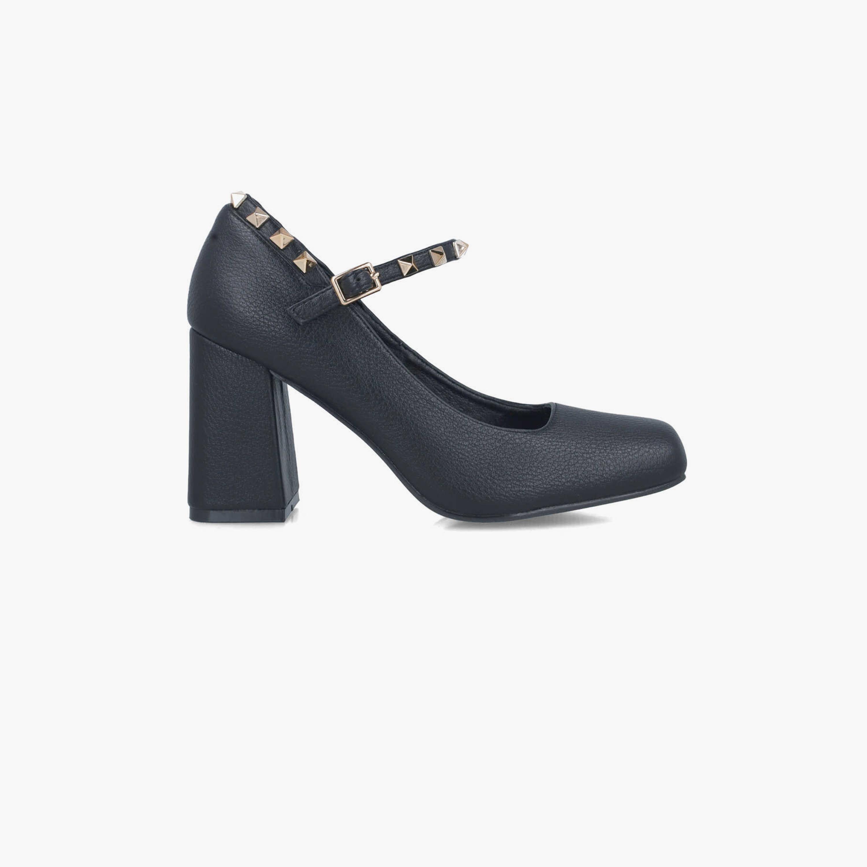 Menbur Women's Block Heels with Studded Accent | 24645-women-shoes-heels-image-1