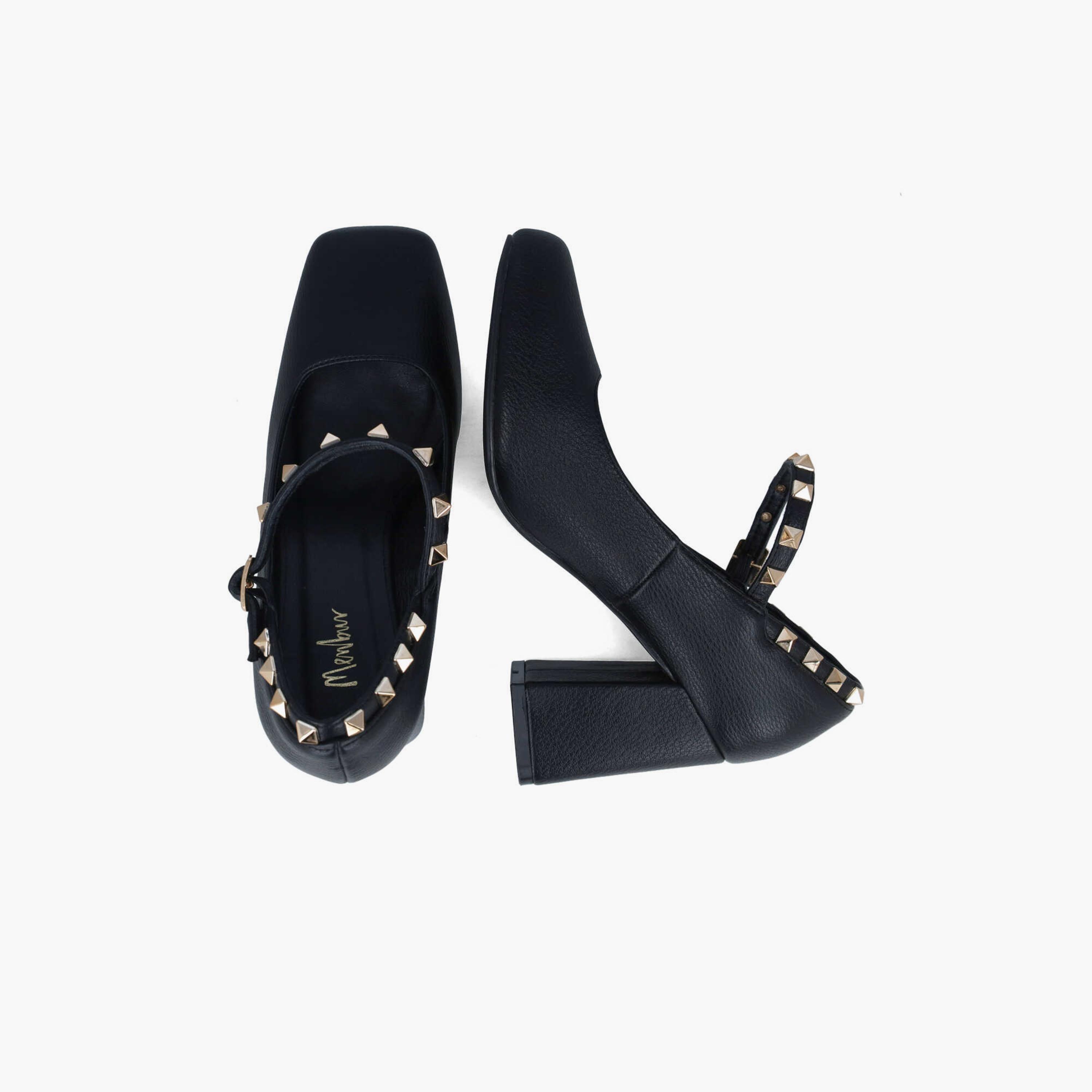 Menbur Women's Block Heels with Studded Accent | 24645-women-shoes-heels-image-6