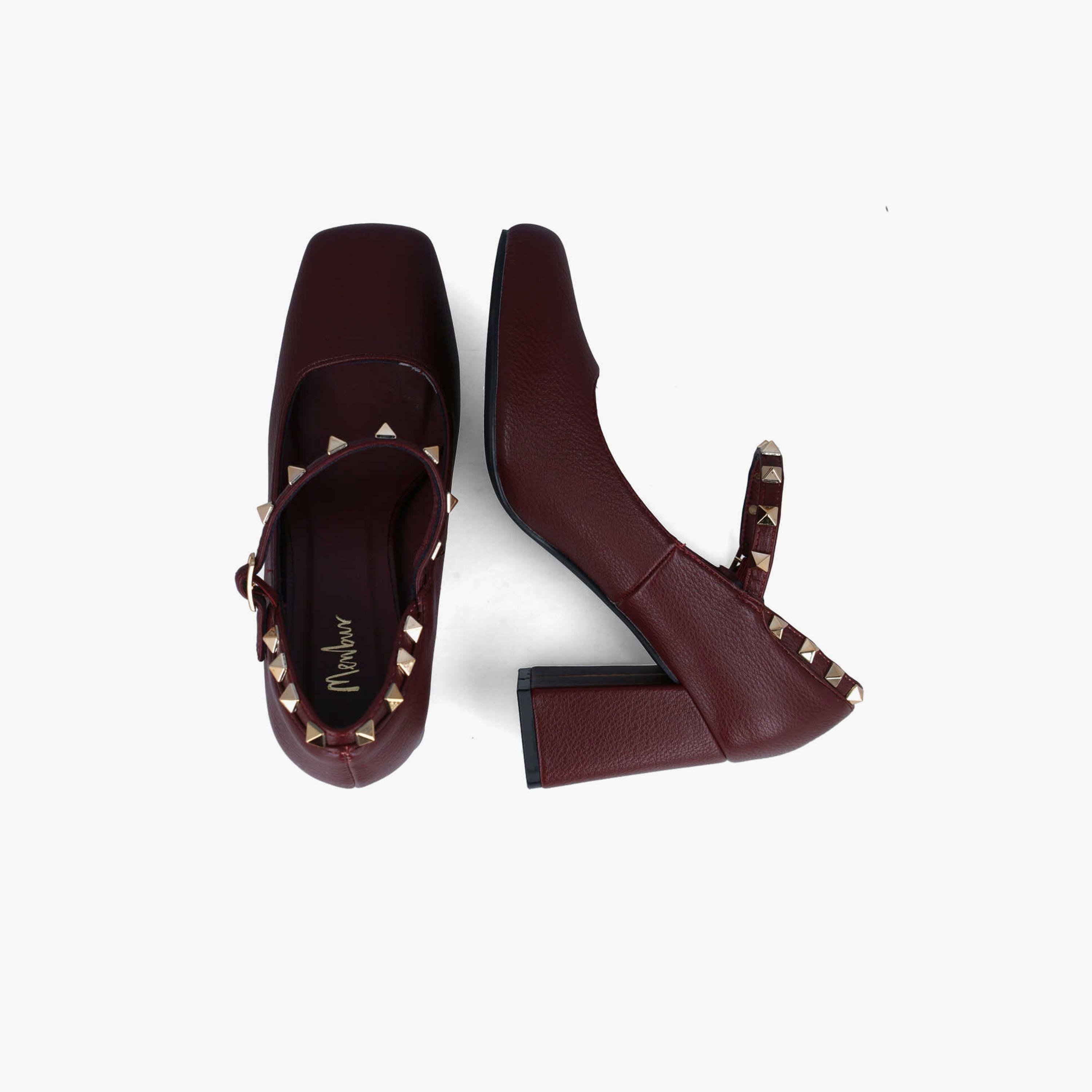 Menbur Women's Block Heels with Studded Accent | 24645-women-shoes-heels-image-6