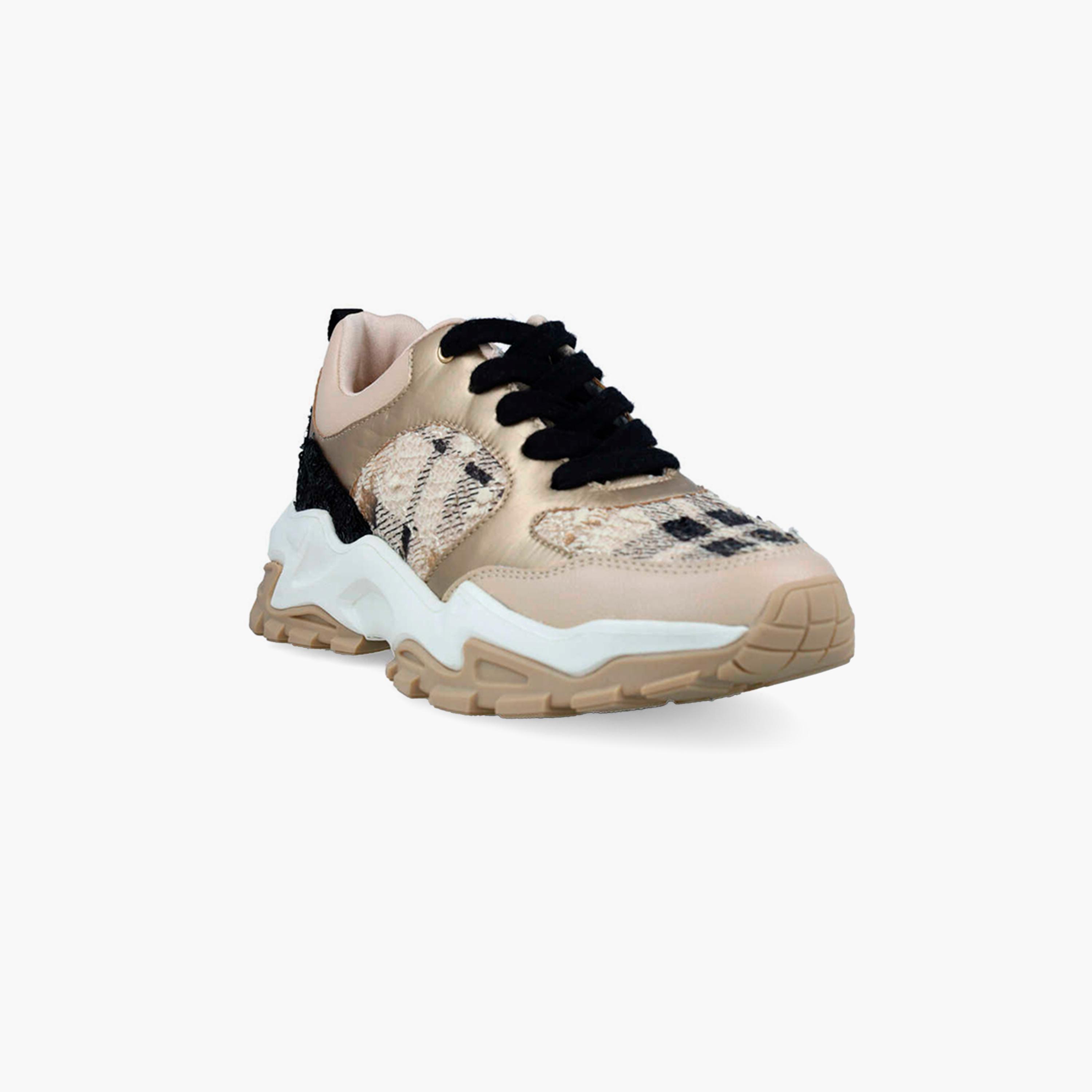 Menbur Women's Metallic Low Ankle Sneakers with Embellishment | 24646-women-shoes-sneakers-image-1