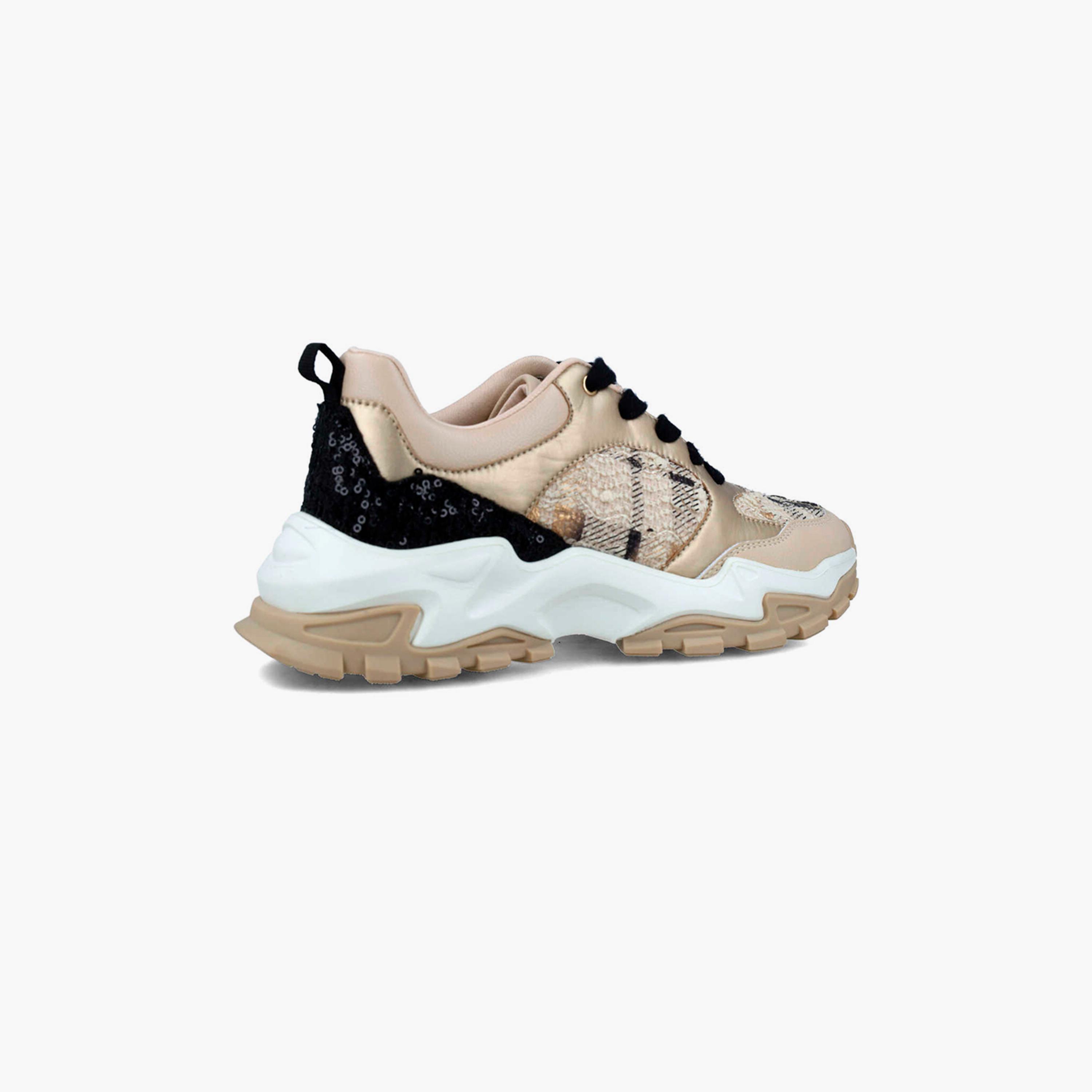 Menbur Women's Metallic Low Ankle Sneakers with Embellishment | 24646-women-shoes-sneakers-image-3