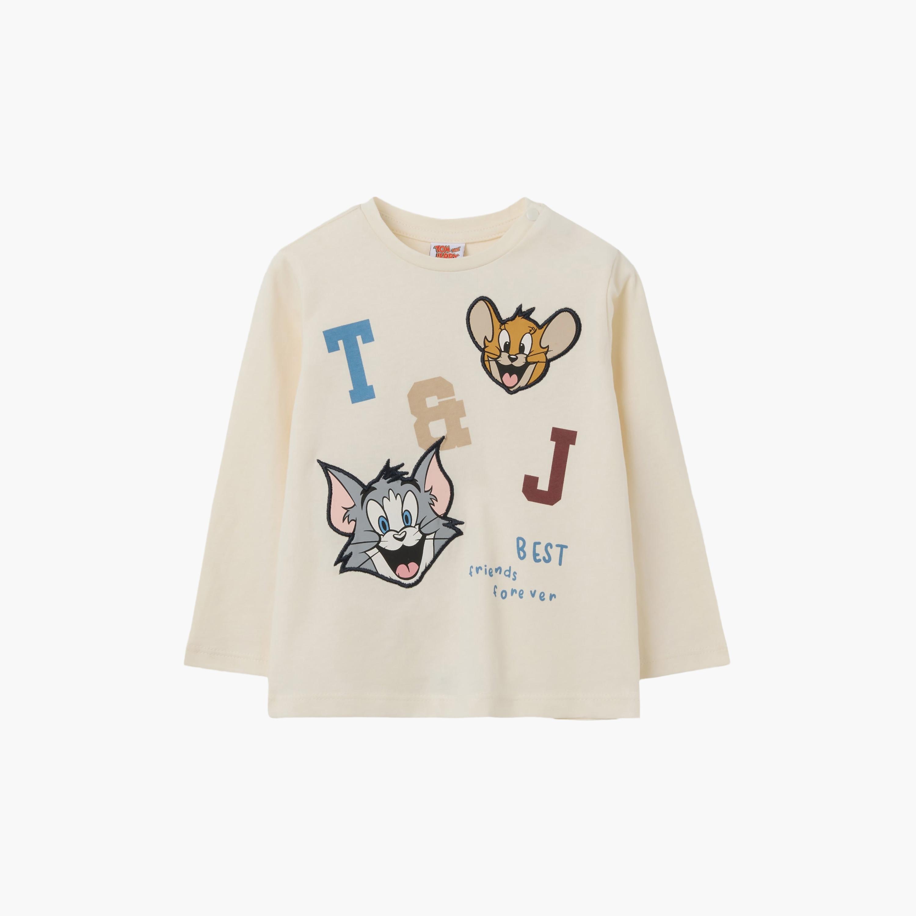OVS Tom & Jerry Printed Cotton Half Sleeves T-Shirt-baby-boys-clothing-tshirtsandpolos-image-1