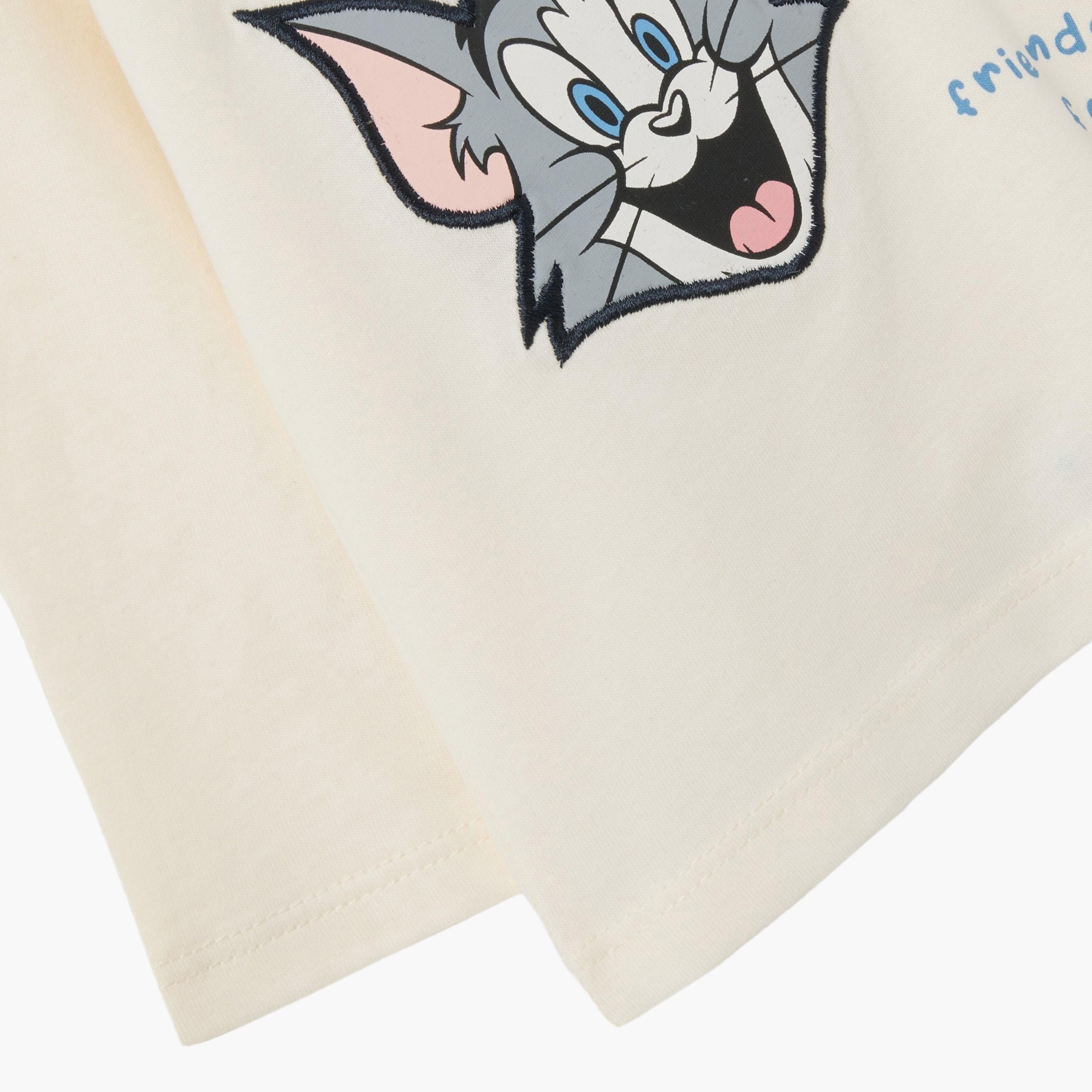 OVS Tom & Jerry Printed Cotton Half Sleeves T-Shirt-baby-boys-clothing-tshirtsandpolos-image-4
