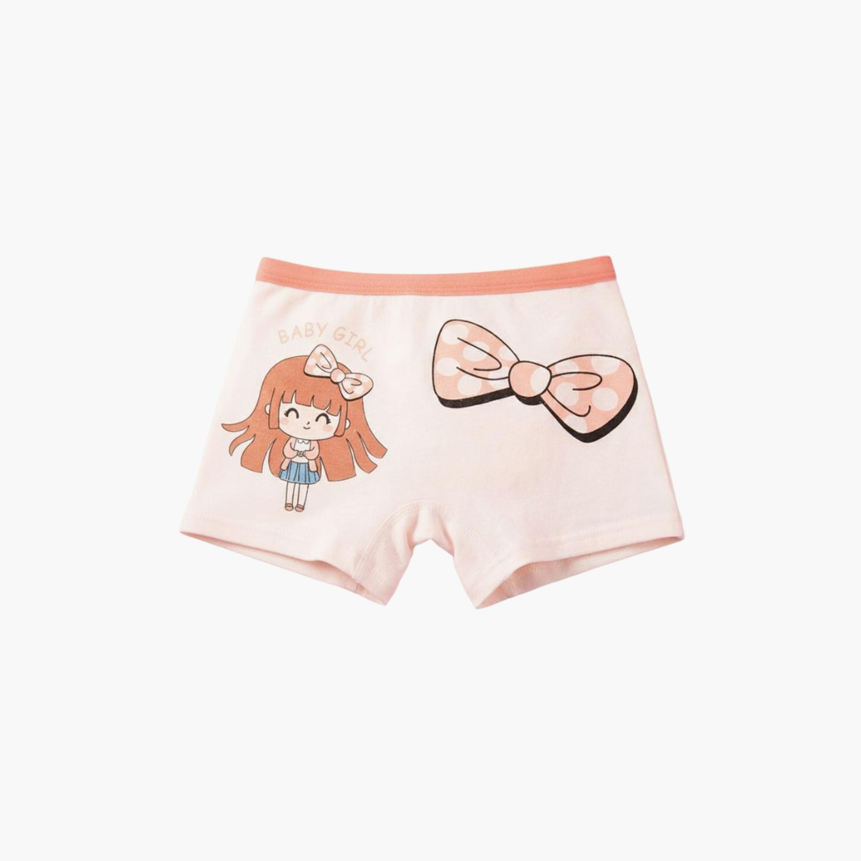 Babyqlo 4-Piece Cotton Floral Girl Print Briefs Set-girls-clothing-innerwear-panties-image-2