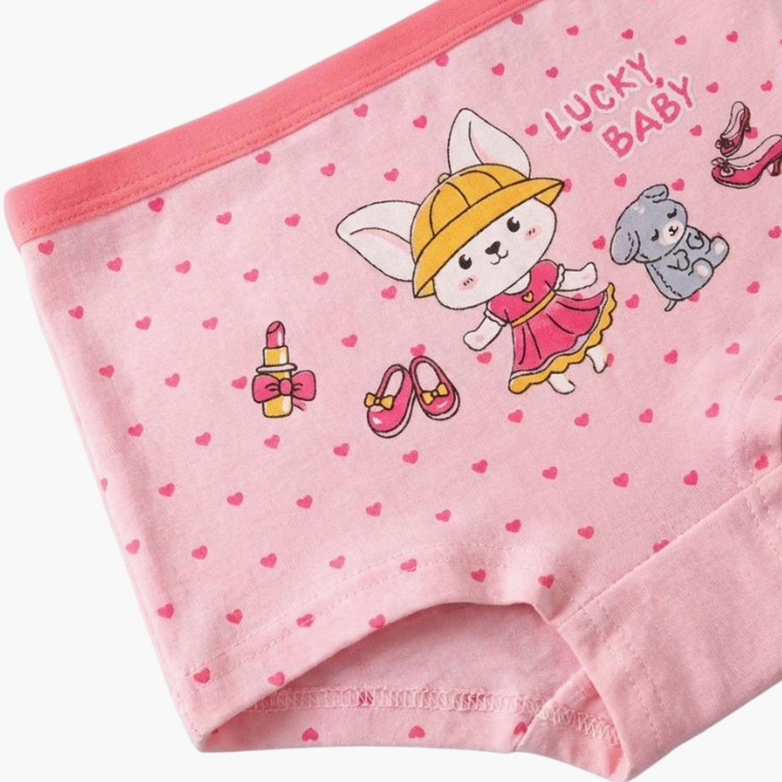 Babyqlo 4-Piece Cute Bunny Print Pack Briefs Set-girls-clothing-innerwear-panties-image-4
