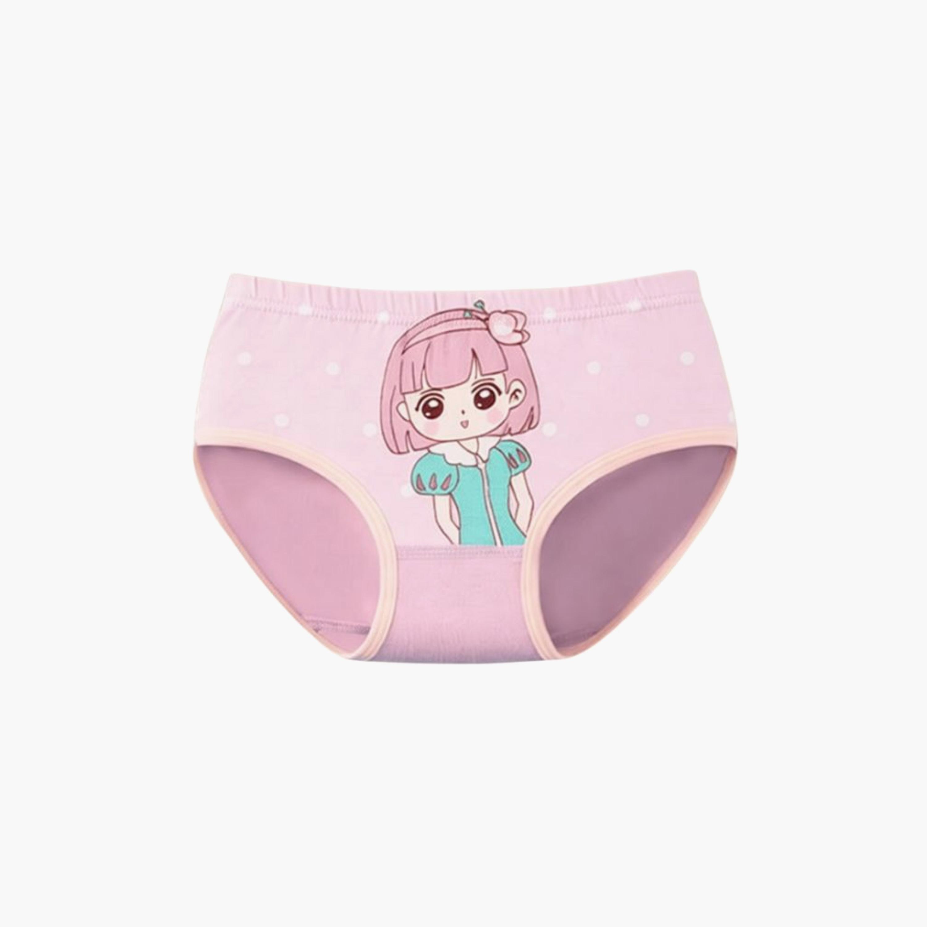 طقم سراويل داخلية (بريفز) قطنية بطبعة فتاة جميلة 4 قطع من بيبيكلو-girls-clothing-innerwear-panties-image-3